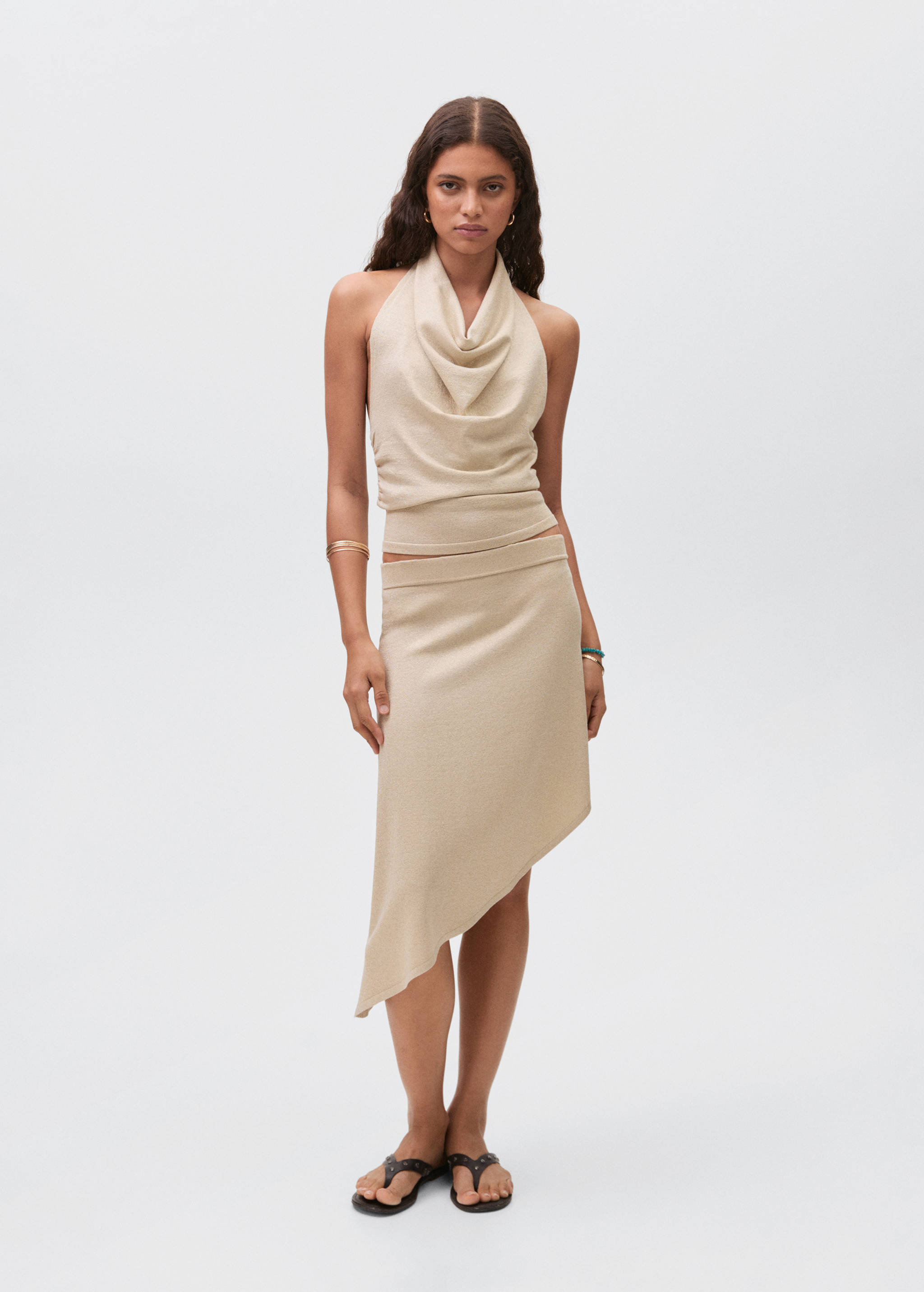 Lurex halter-neck top - General plane