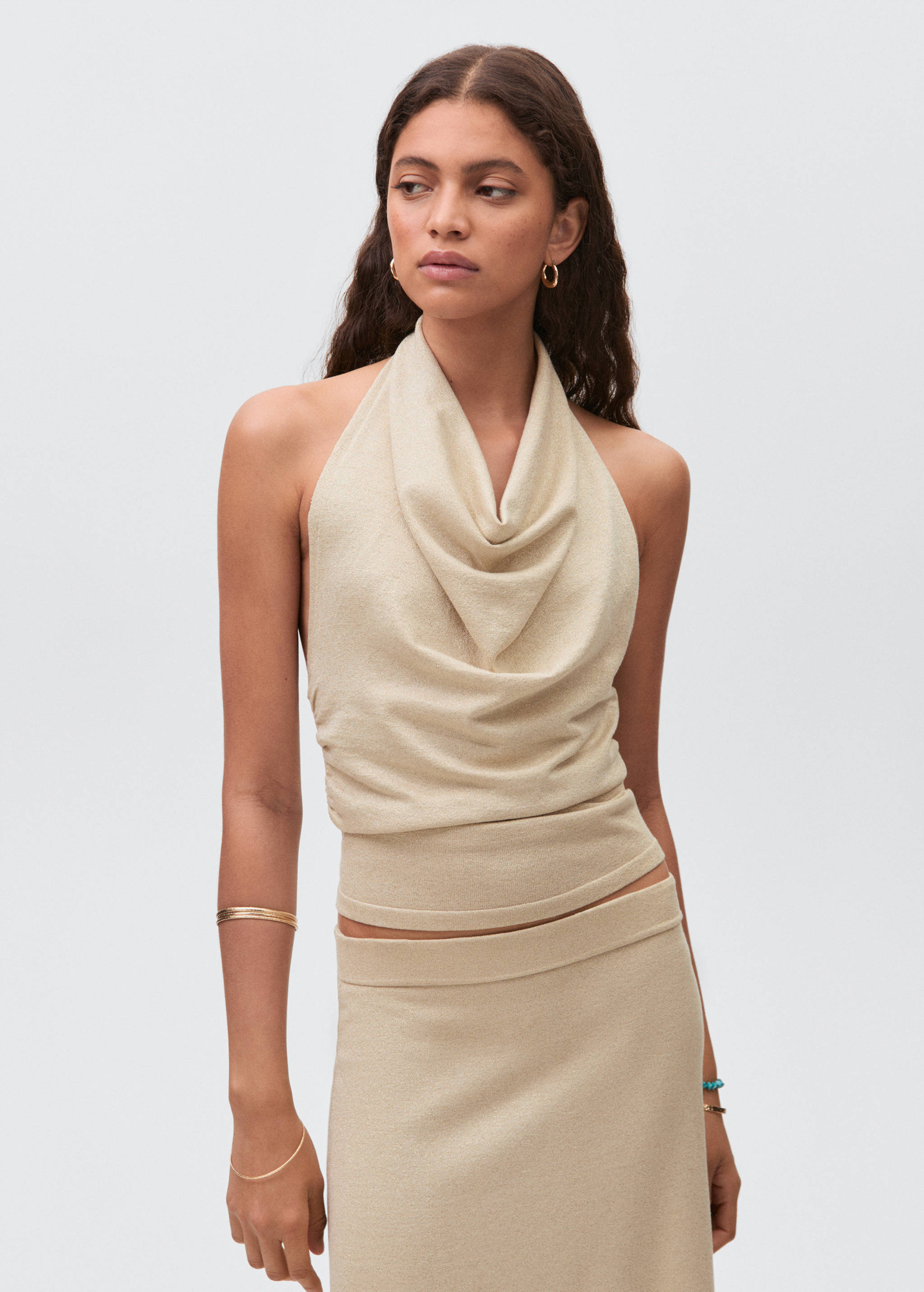 Lurex halter-neck top - Medium plane