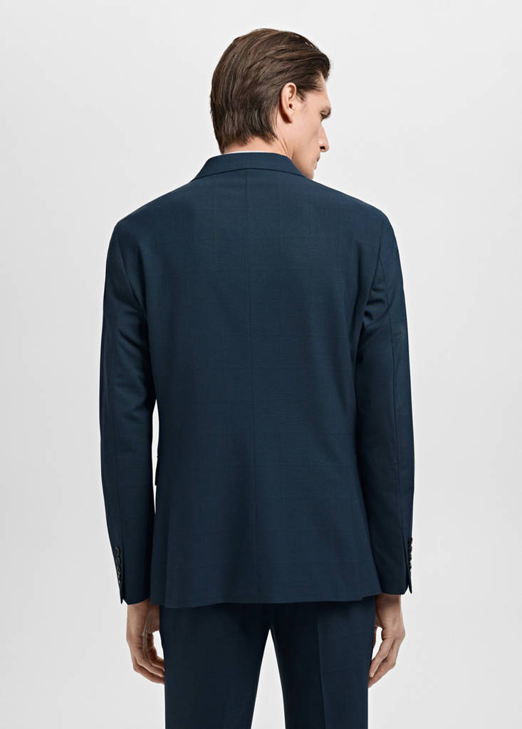 Super slim-fit suit jacket in stretch fabric — Indigo Blue