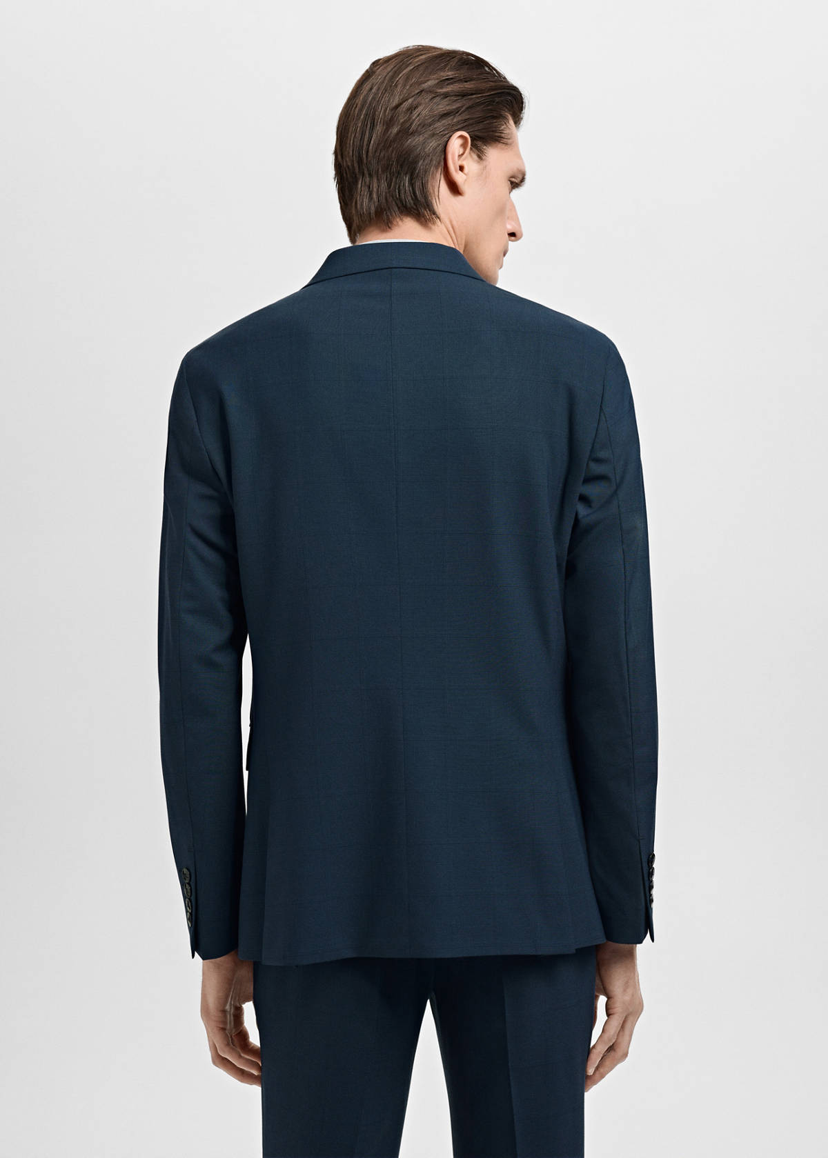 Super slim-fit suit jacket in stretch fabric — Indigo Blue
