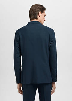 Super slim-fit suit jacket in stretch fabric — Indigo Blue 3