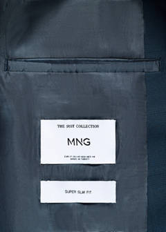 Super slim-fit suit jacket in stretch fabric — Indigo Blue 8