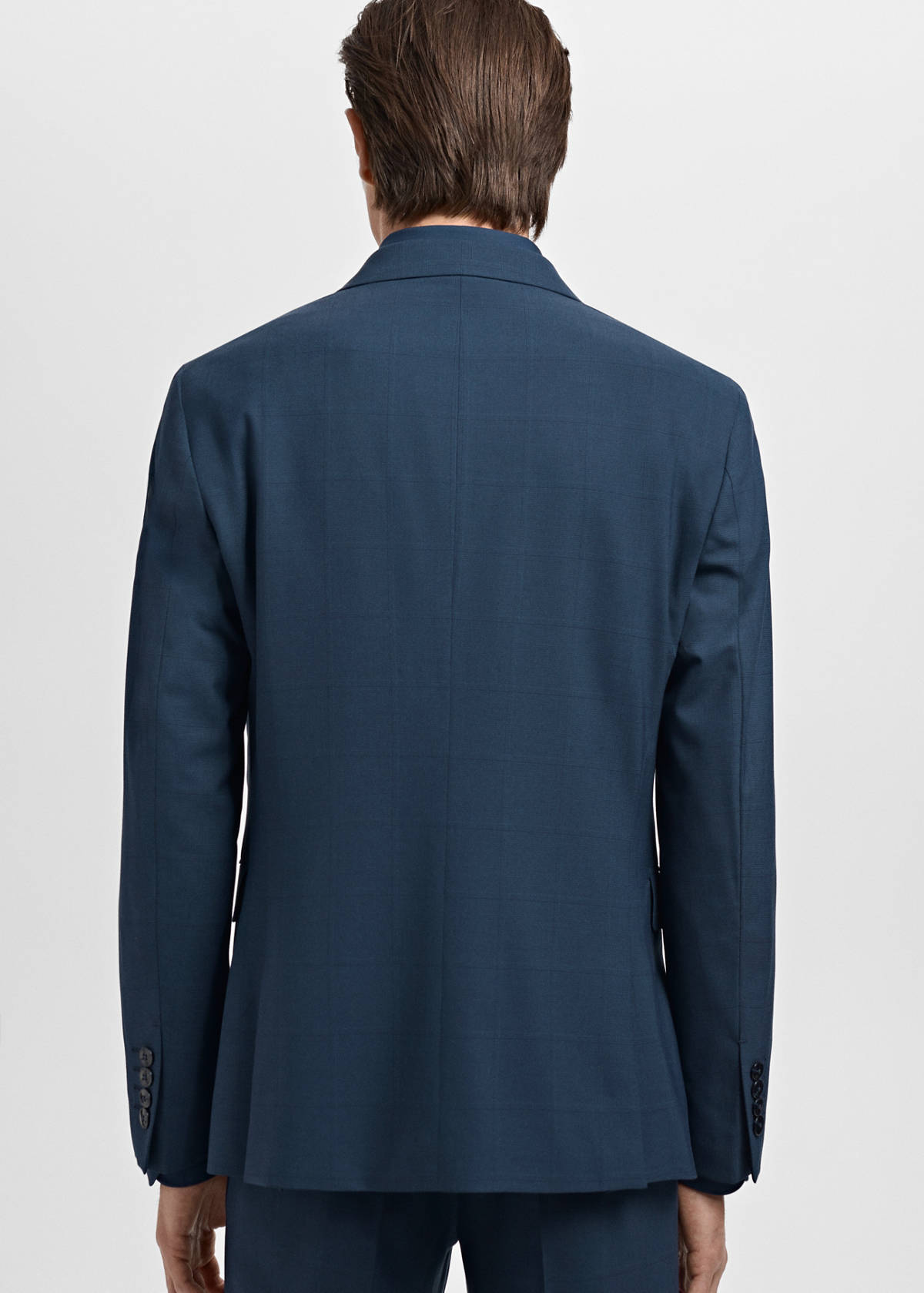 Super slim-fit suit jacket in stretch fabric — Indigo Blue