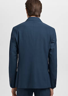 Super slim-fit suit jacket in stretch fabric — Indigo Blue 11