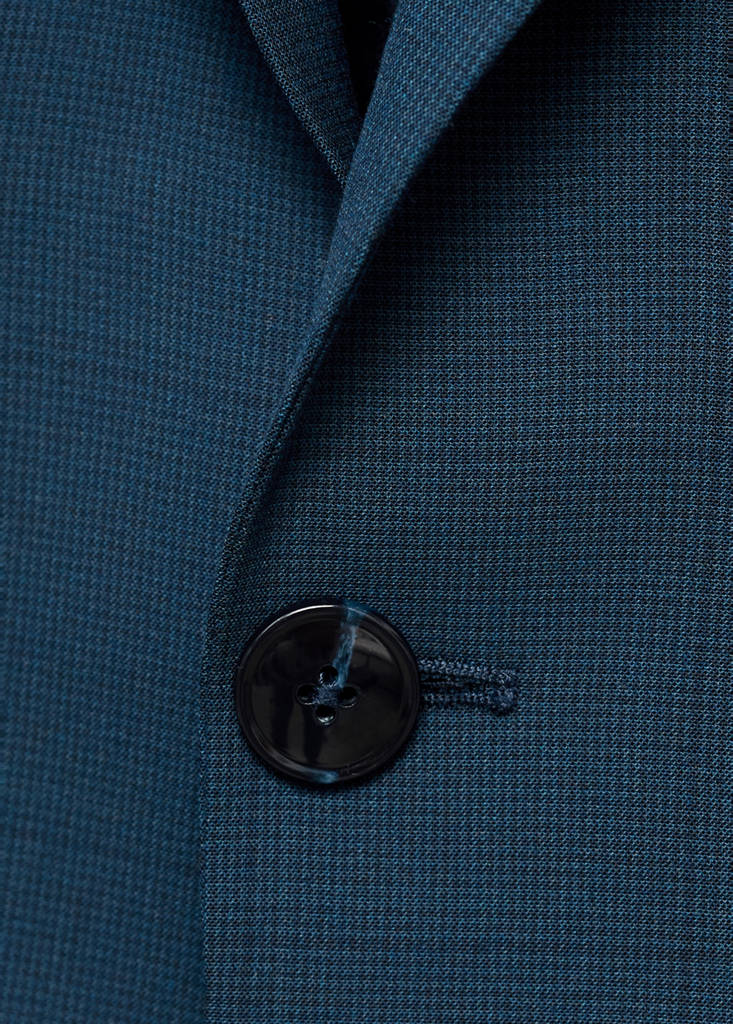 Super slim-fit suit jacket in stretch fabric — Indigo Blue