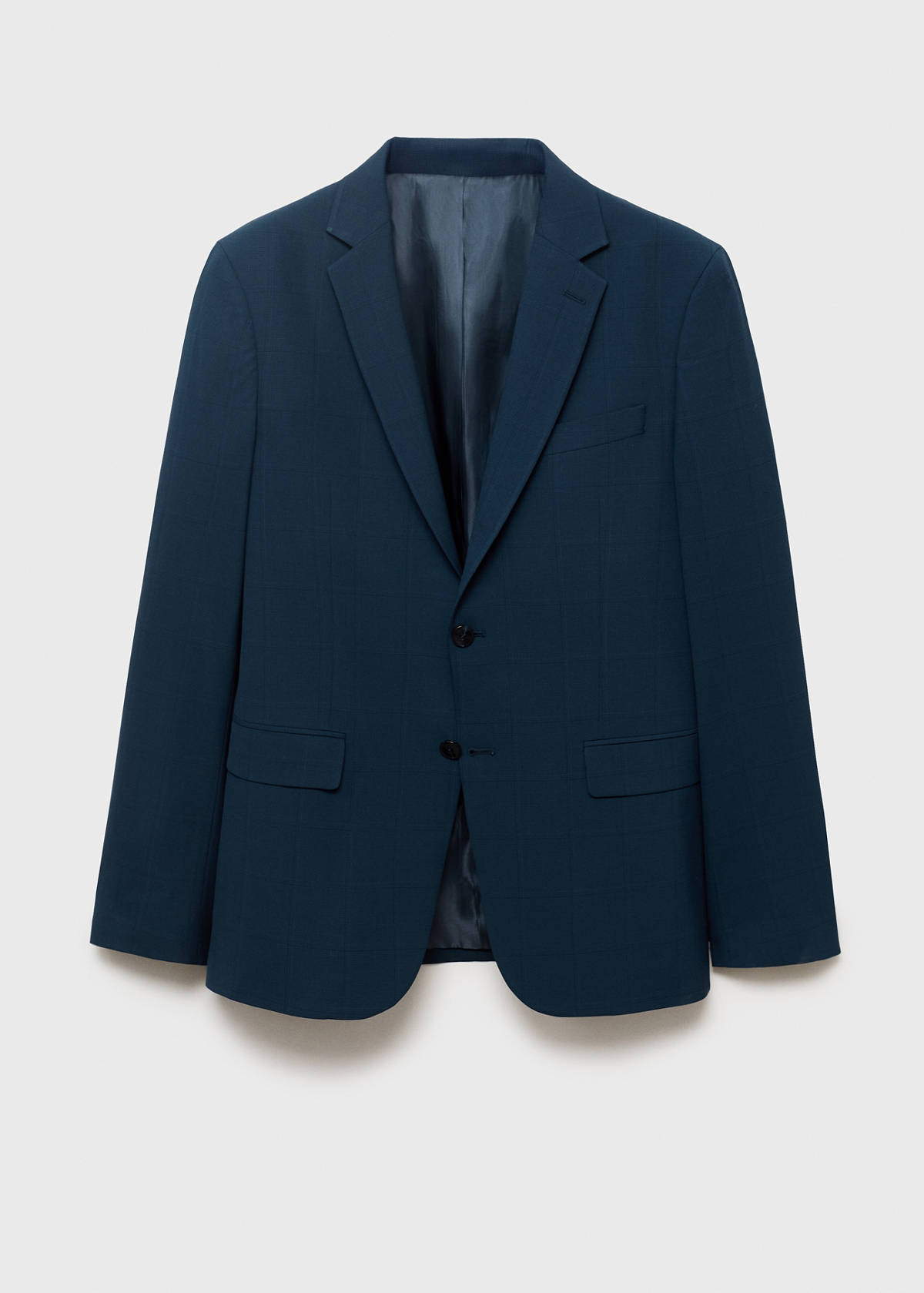 Super slim-fit suit jacket in stretch fabric — Indigo Blue