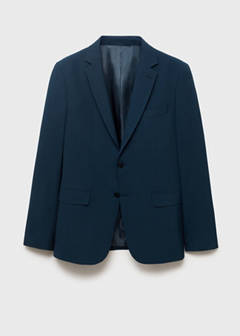 Super slim-fit suit jacket in stretch fabric — Indigo Blue 6