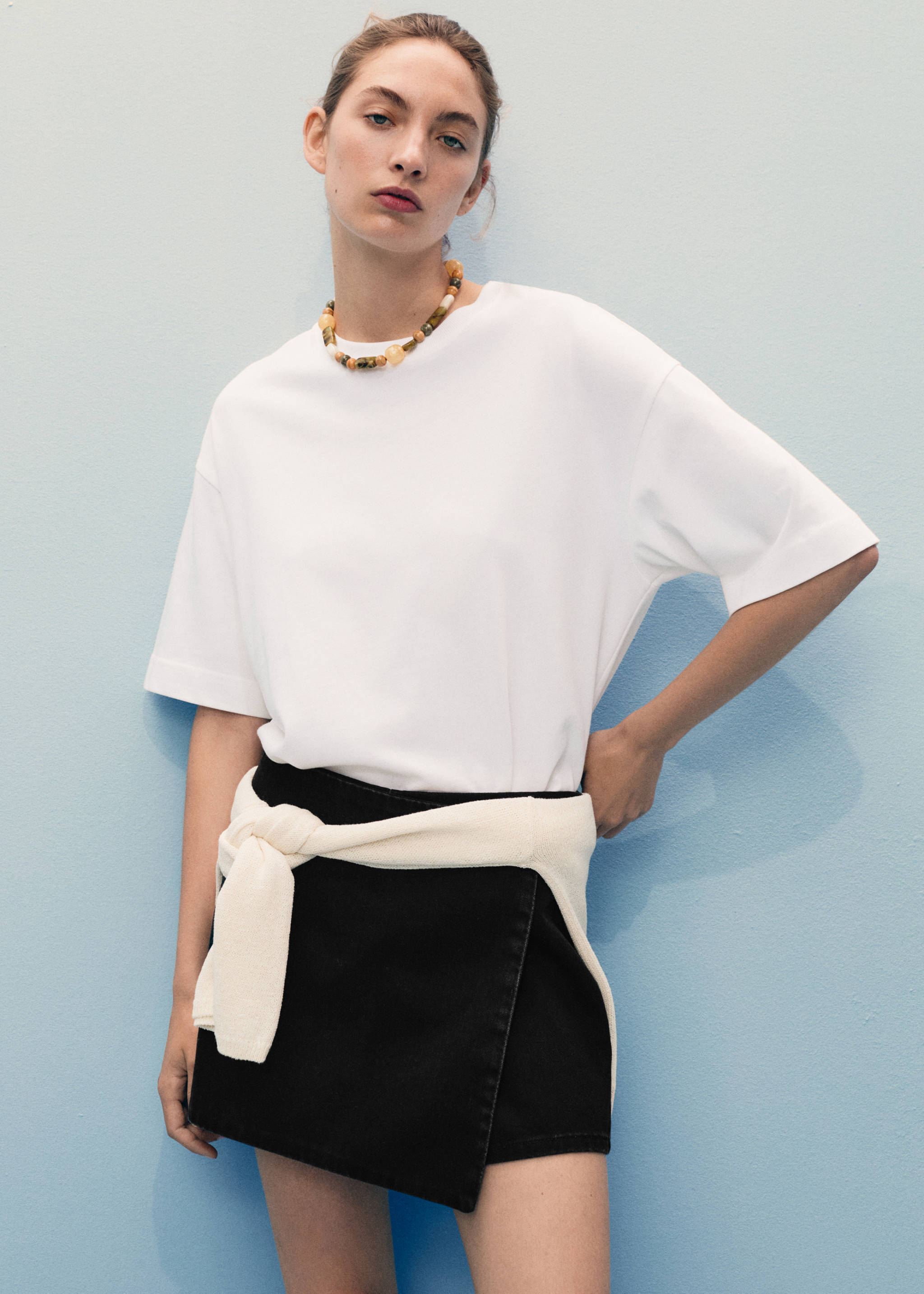 تنورة شورت دنيم كروس - تفاصيل المنتج 1