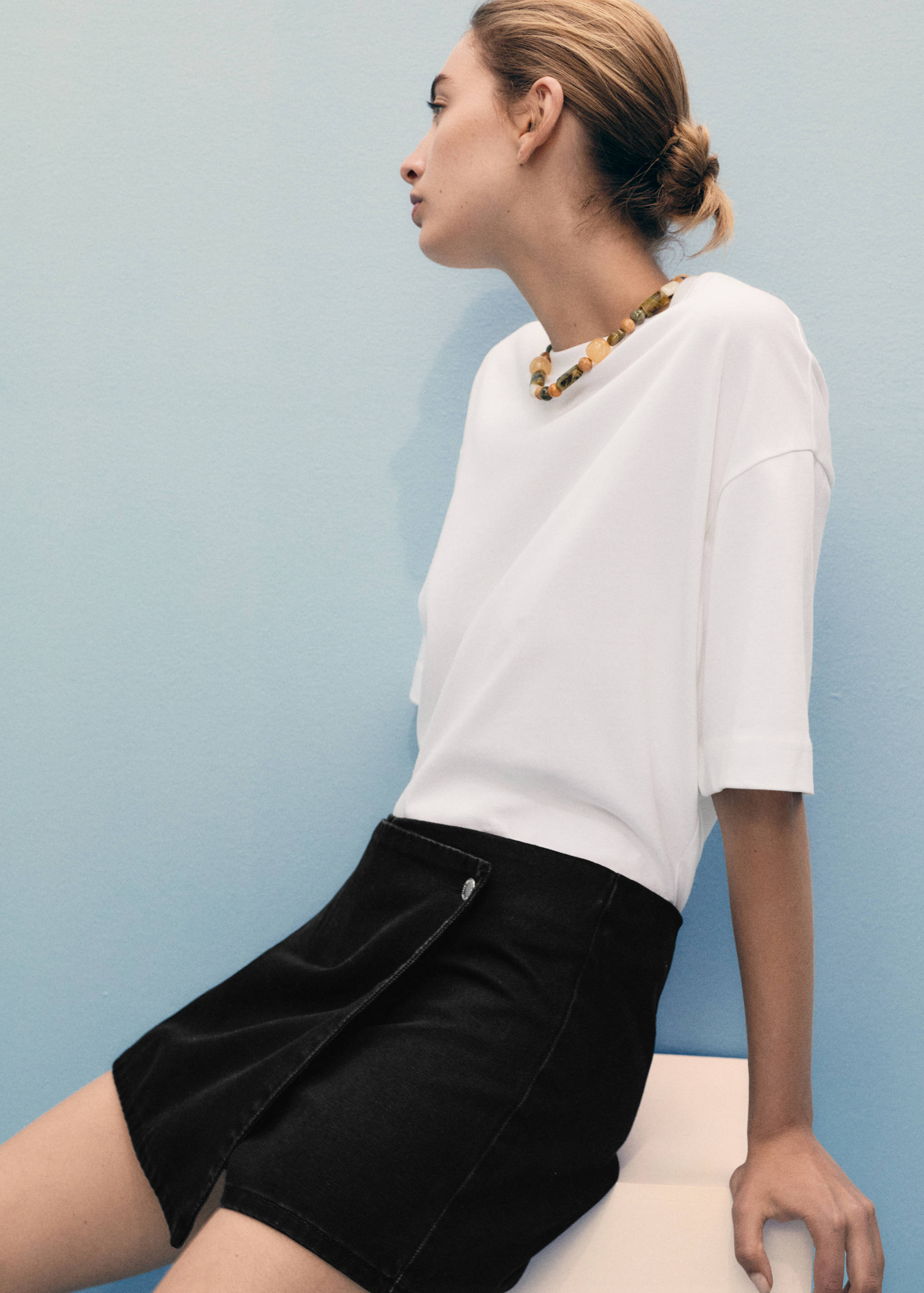 تنورة شورت دنيم كروس - تفاصيل المنتج 2