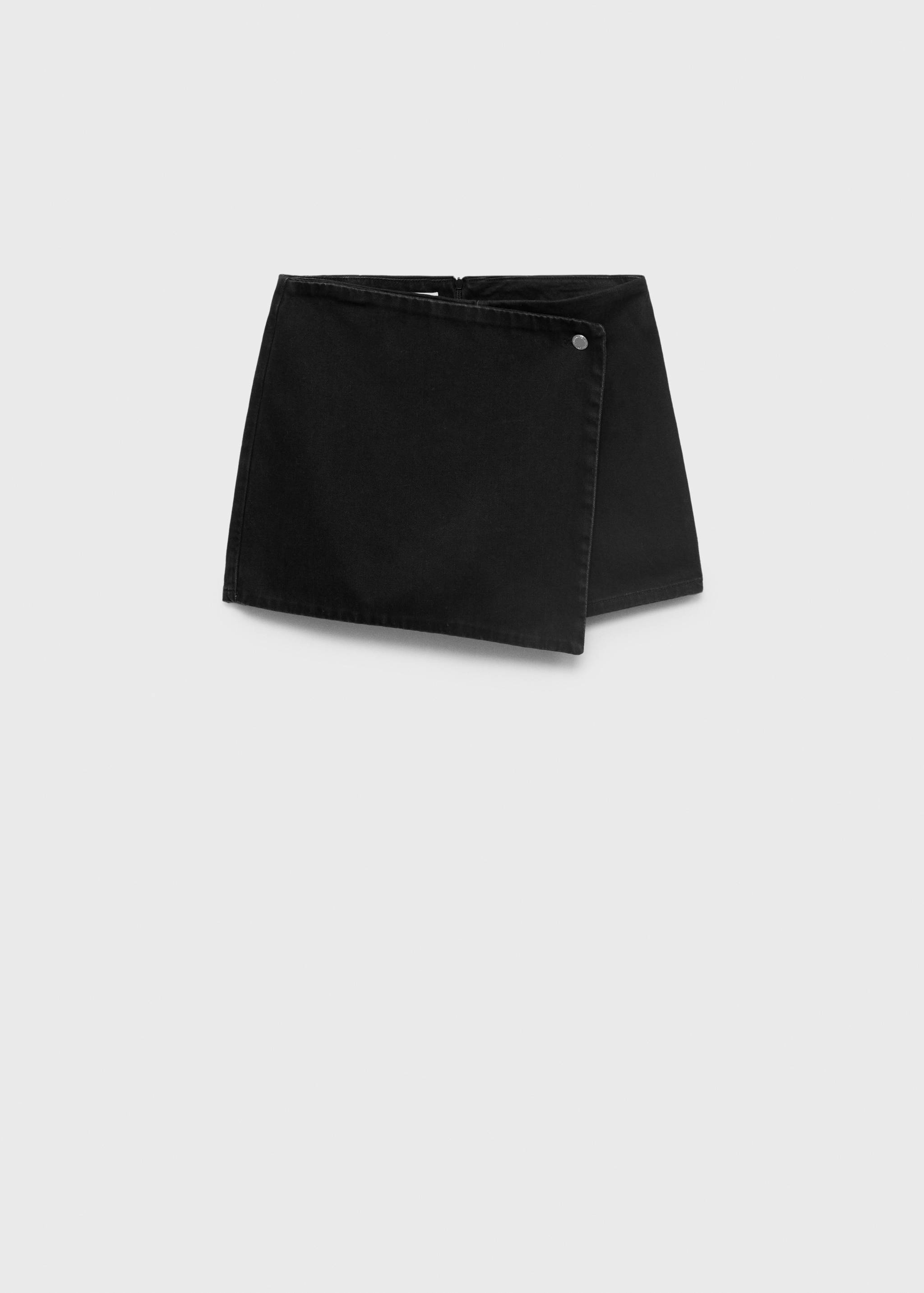 Falda pantalón denim cruzada - Artículo sin modelo