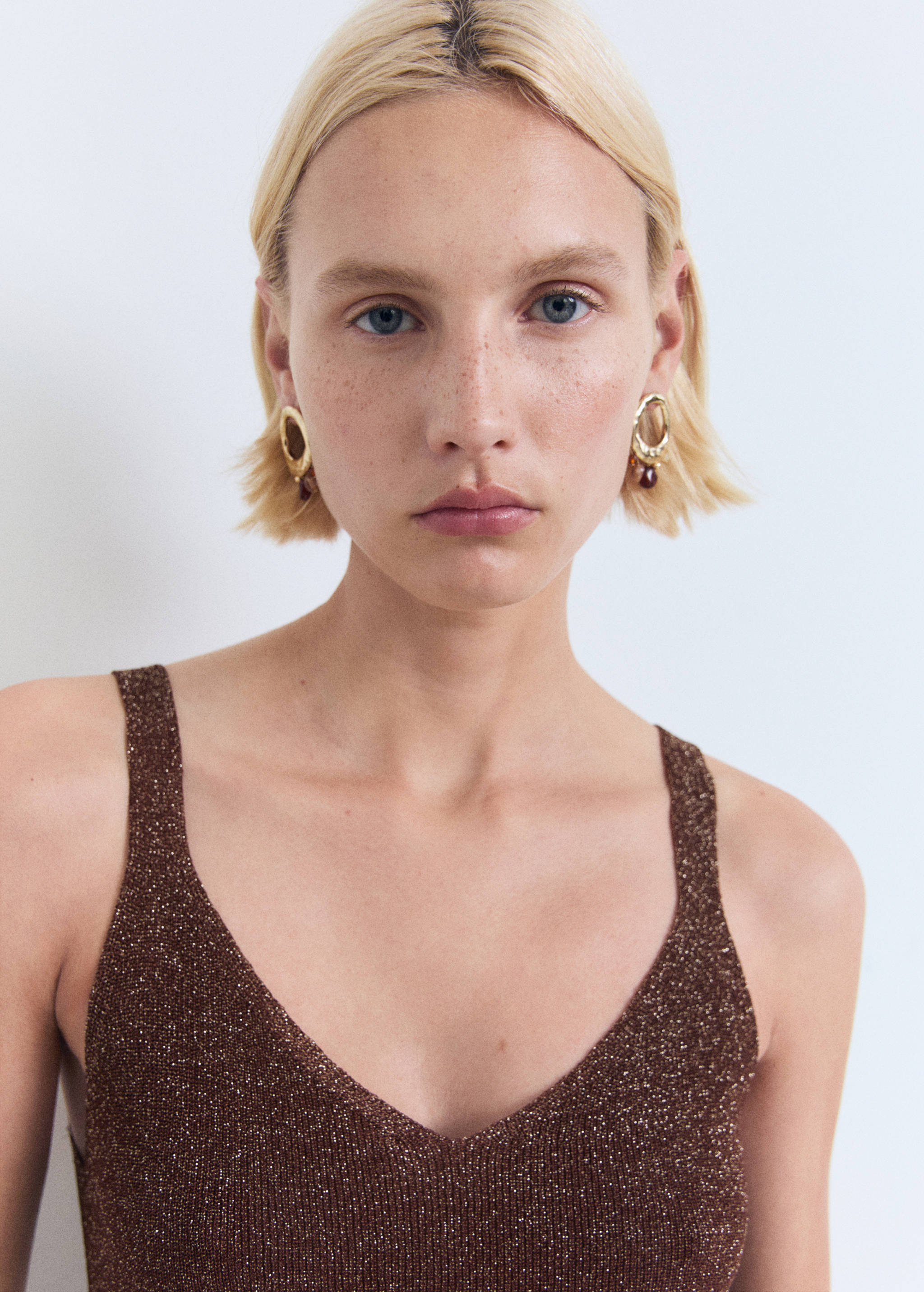 Top maille Lurex col en V - Détail de l'article 1