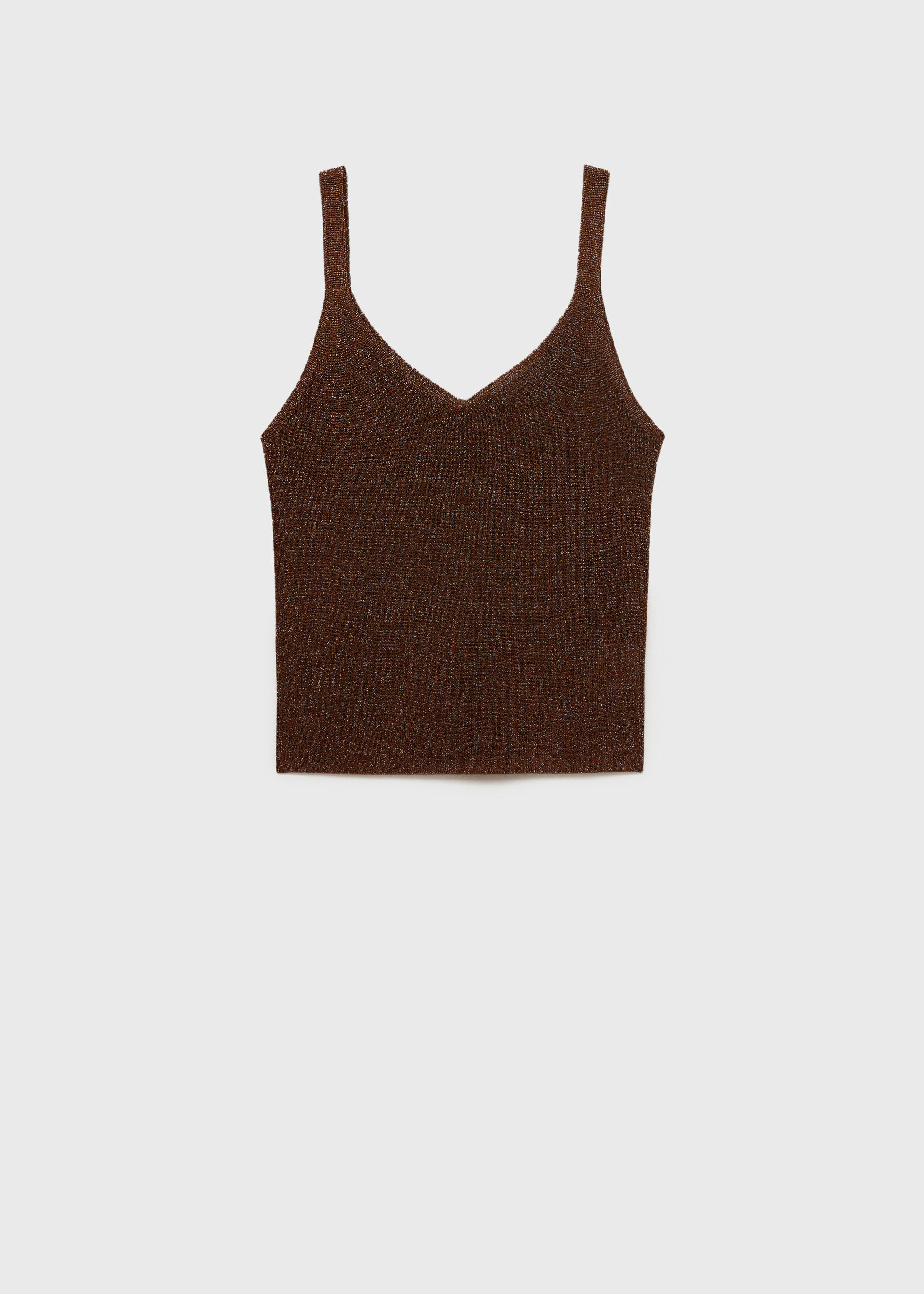 Lurex knitted V-neck top - Article without model