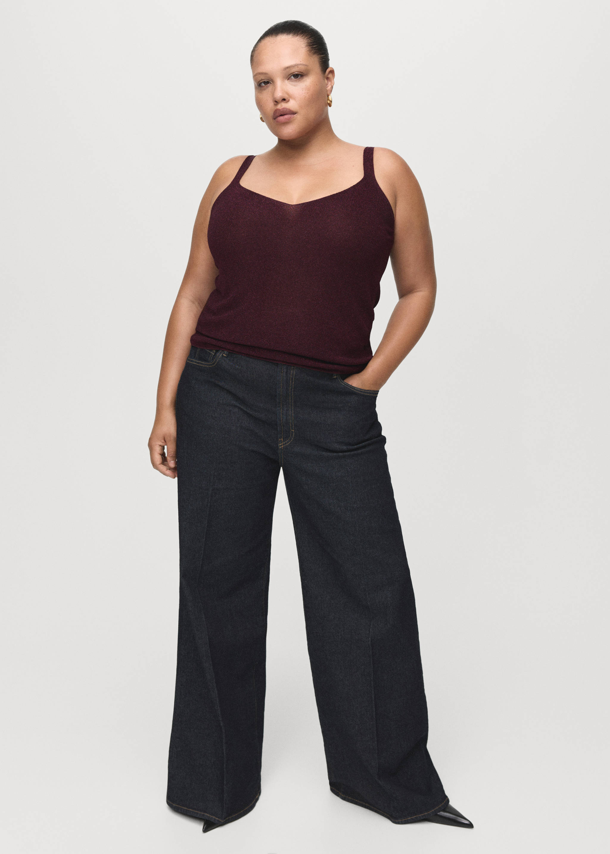 Top maille Lurex col en V - Détail de l'article 3