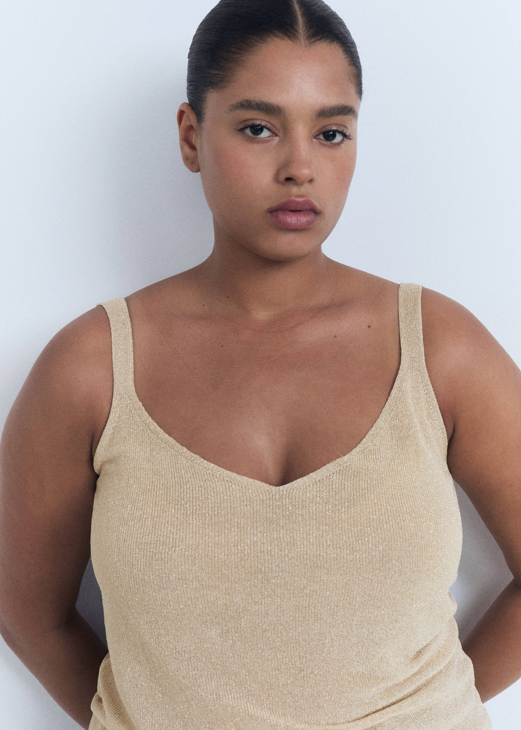 Top maille Lurex col en V - Détail de l'article 4