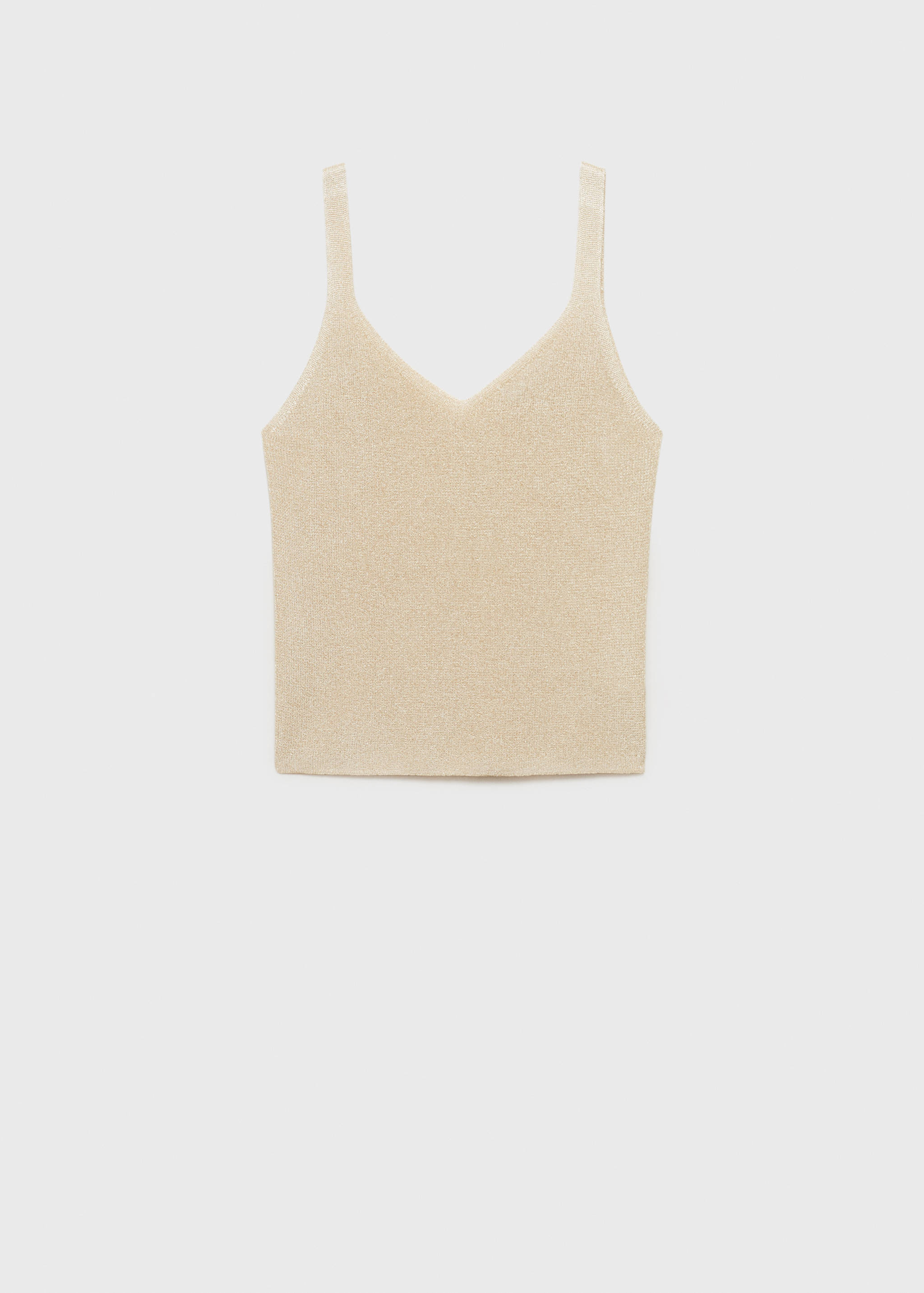 Lurex knitted V-neck top - Article without model