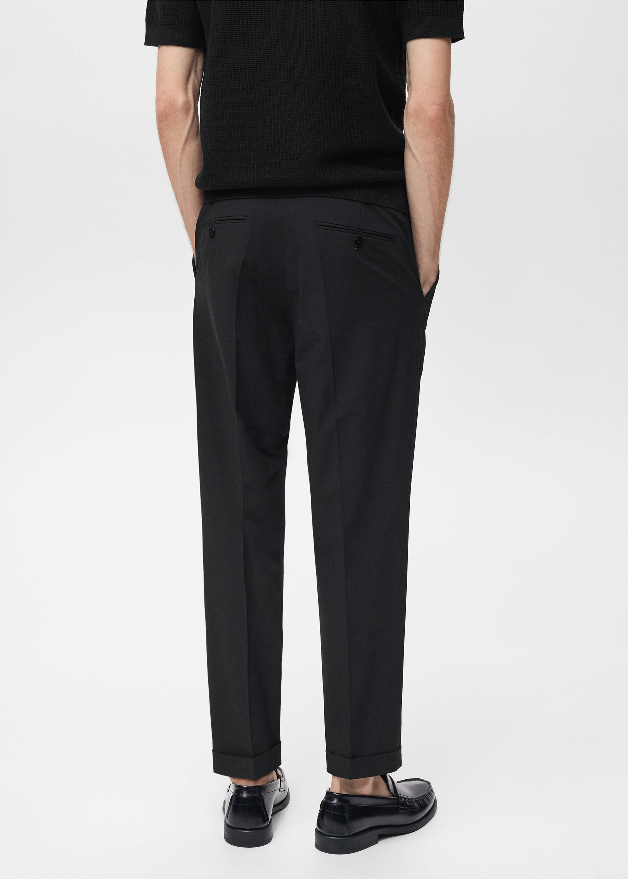 Boston regular-fit suit pants - Reverse of the article, Black. Ref: 17071189-00.