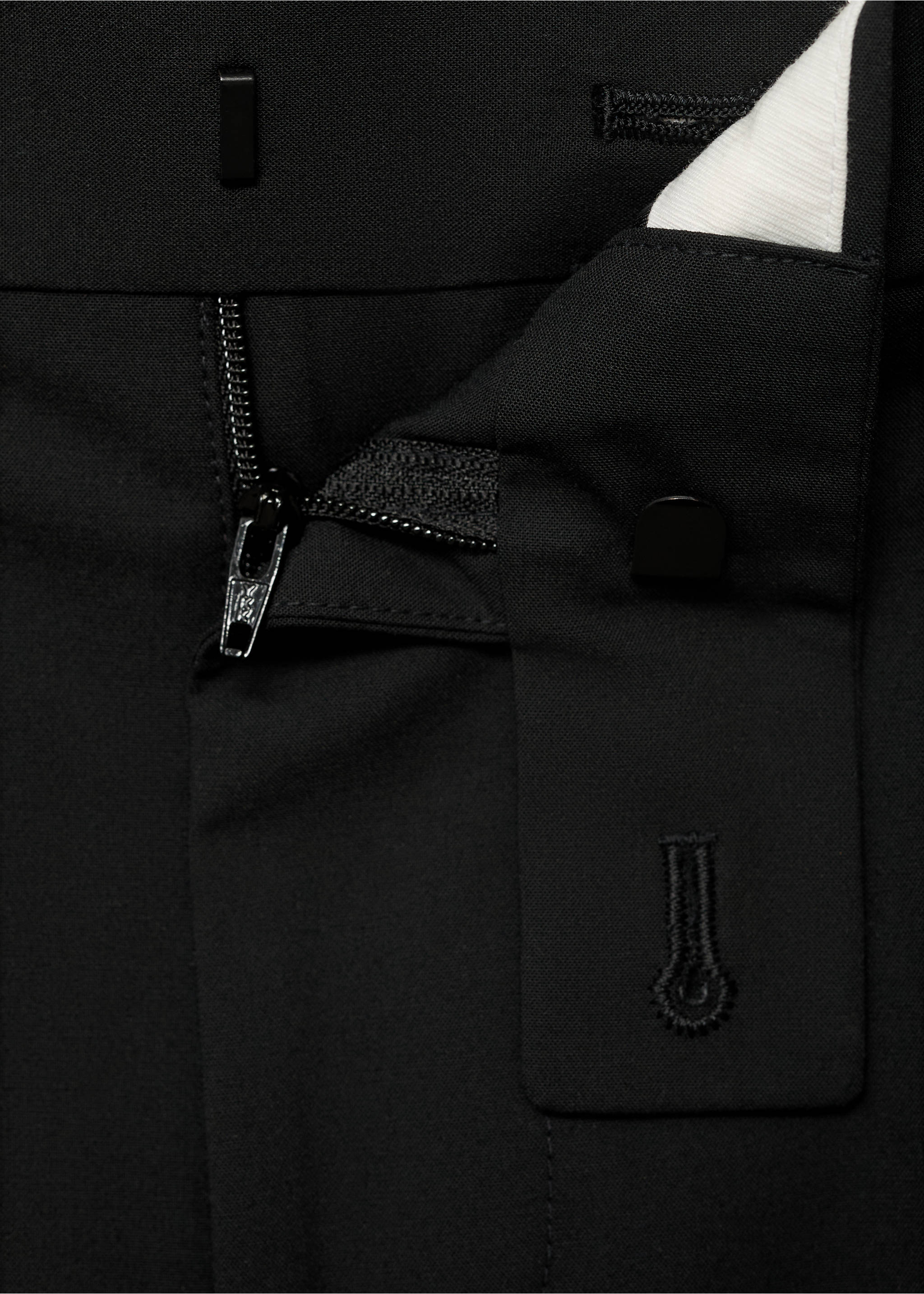 Boston regular-fit suit pants - Details of the article 8, Black. Ref: 17071189-00.