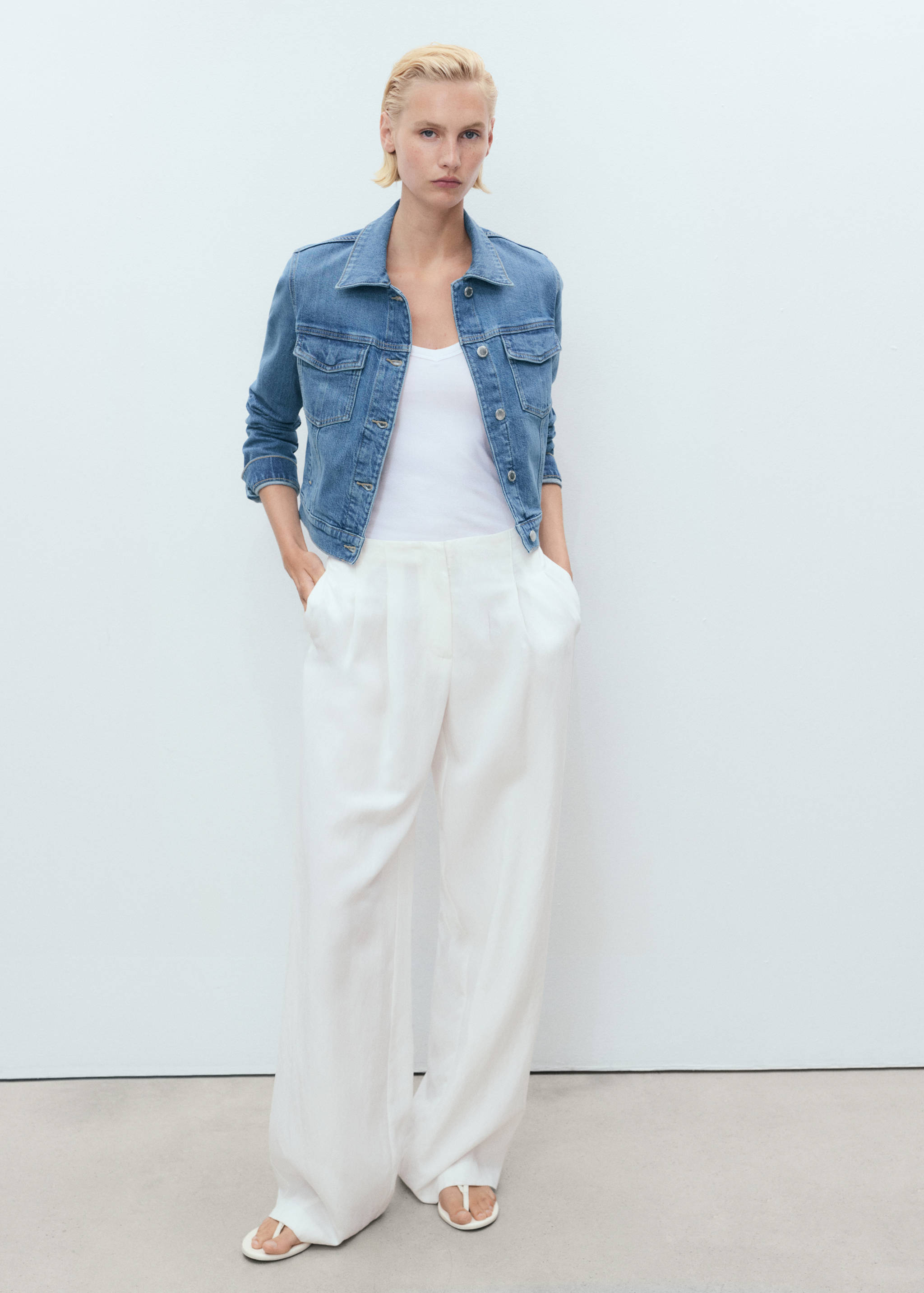 Veste jean poches - Plan général