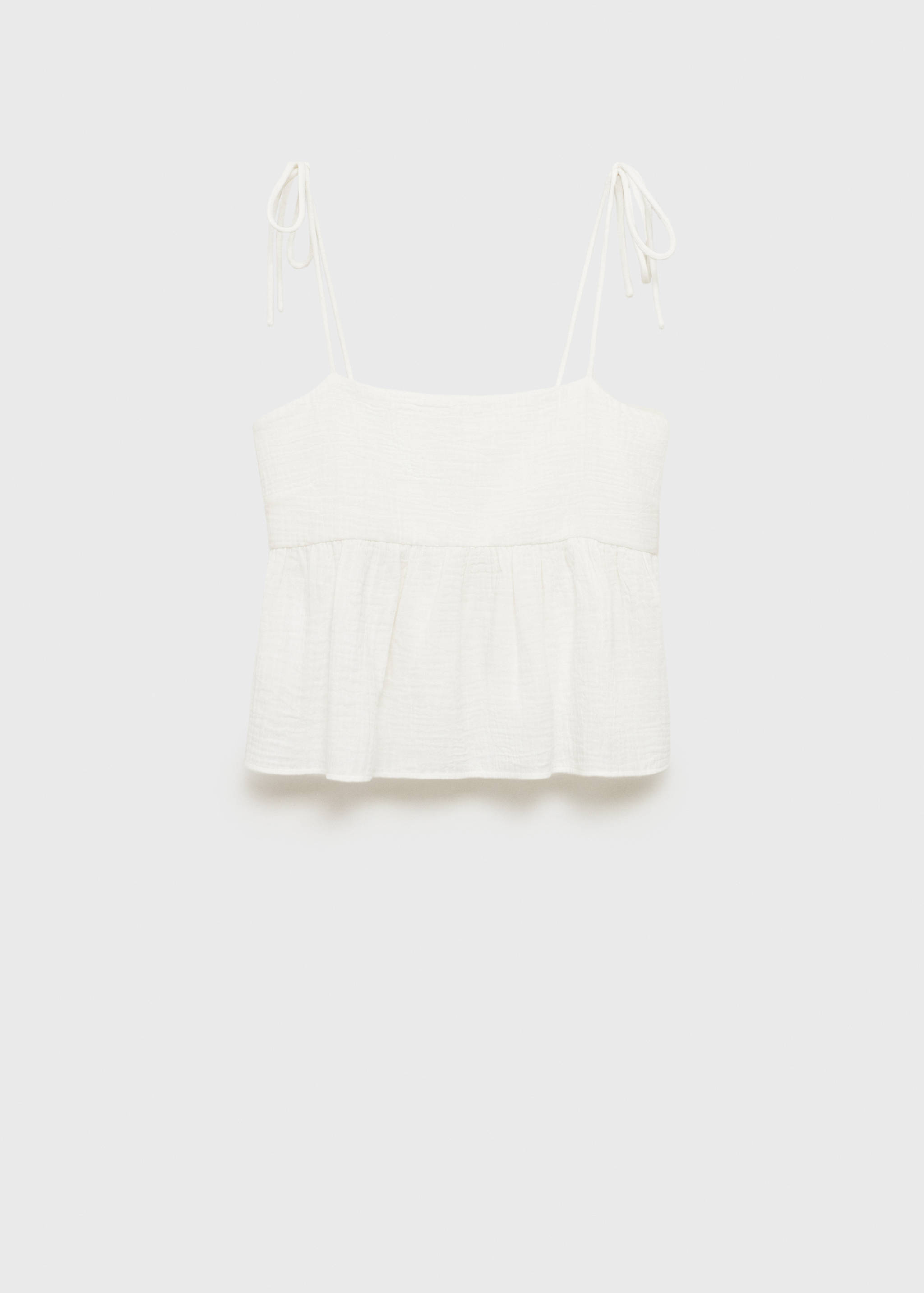 Top de algodão com folho - Artigo sem modelo