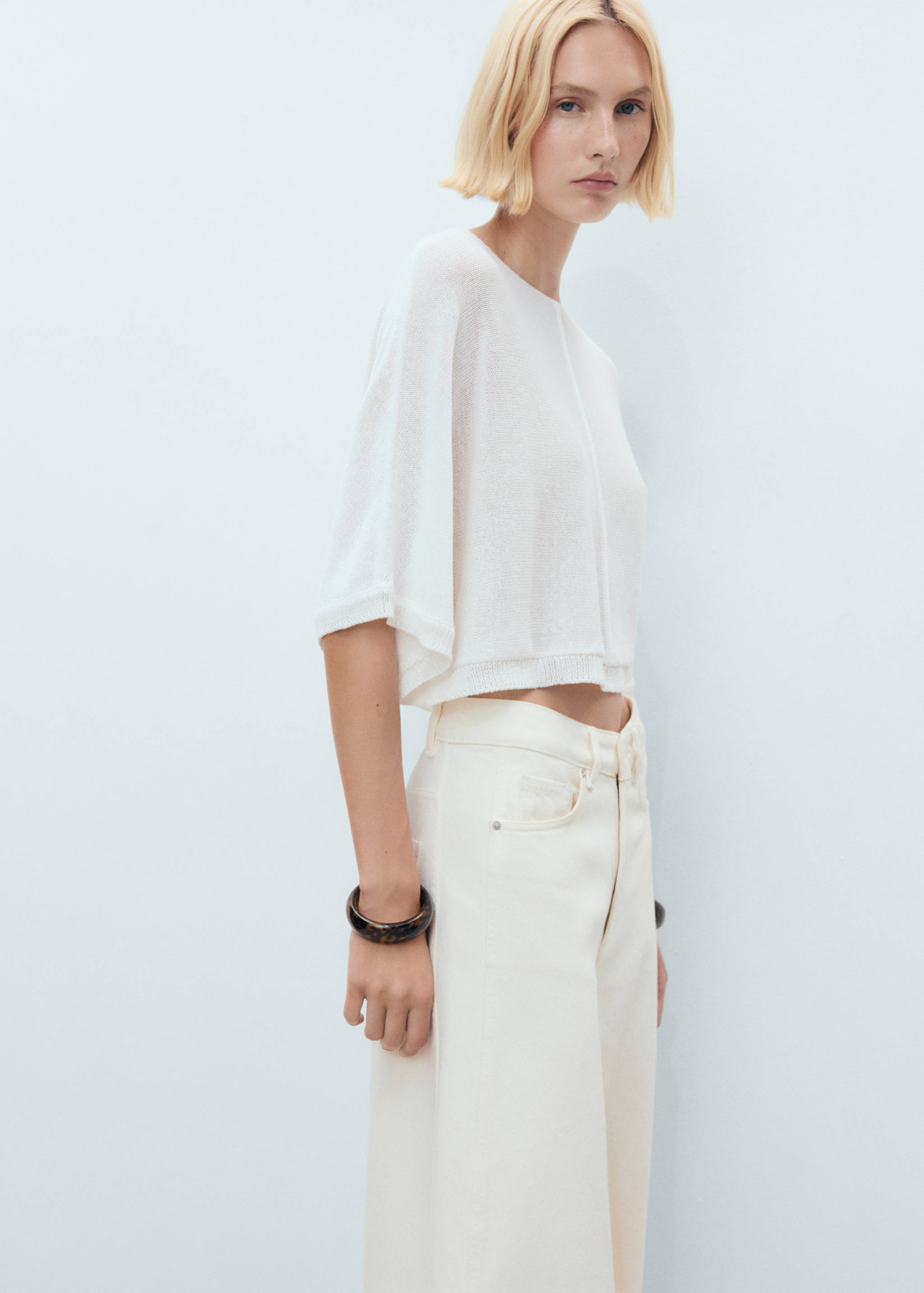 Pull-over maille fine oversize - Plan moyen