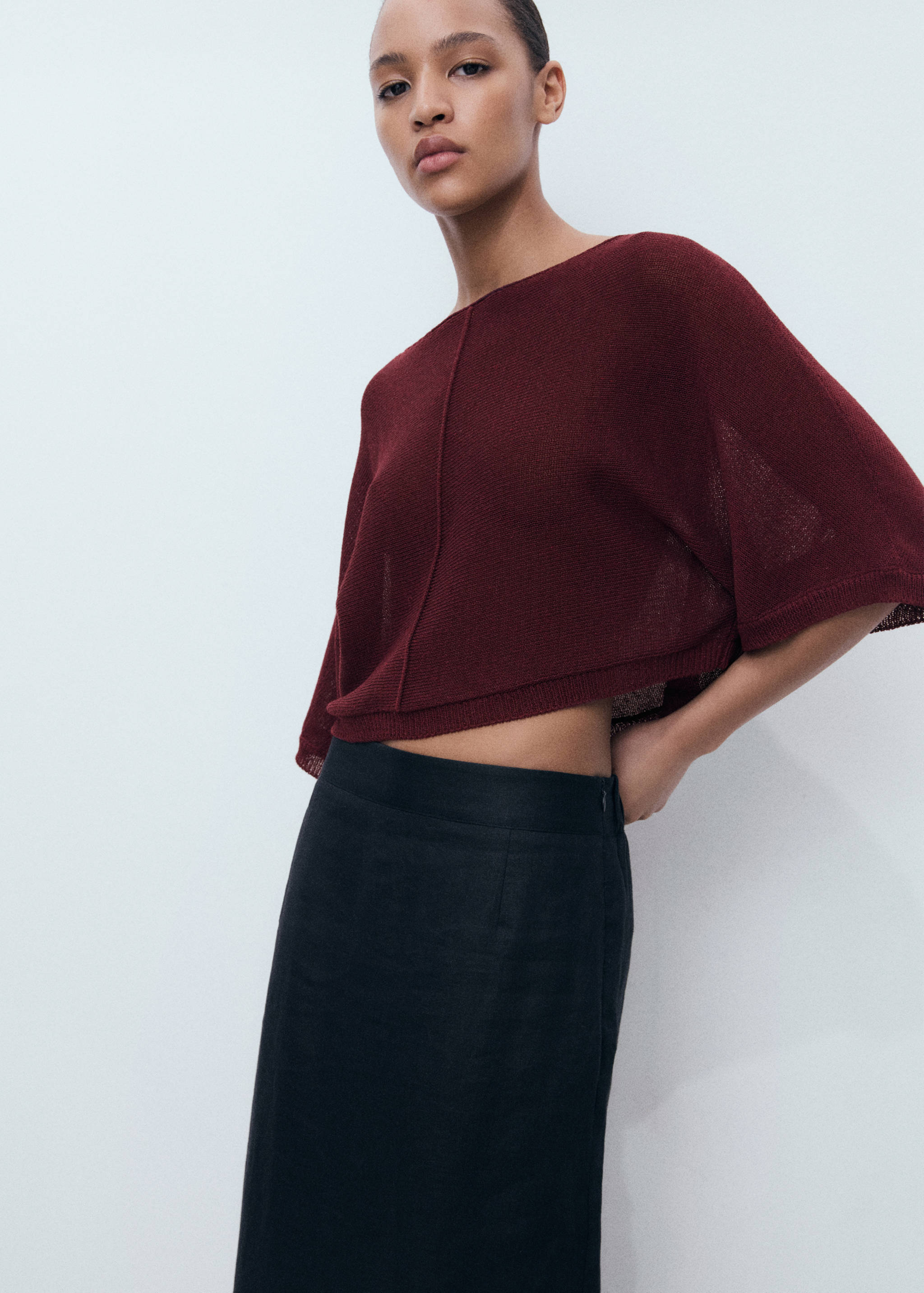 Pull-over maille fine oversize - Plan moyen