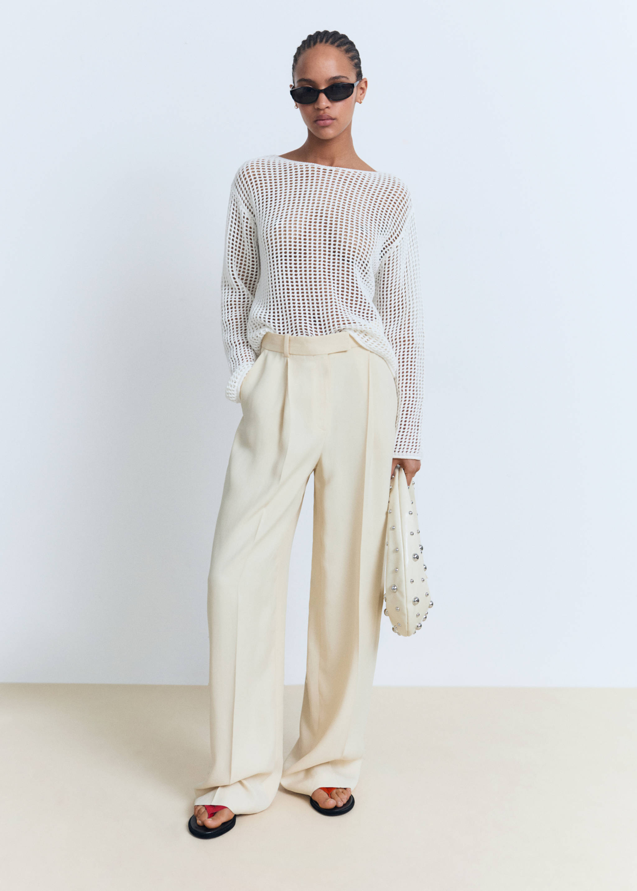 Long-sleeved crochet sweater - General plane