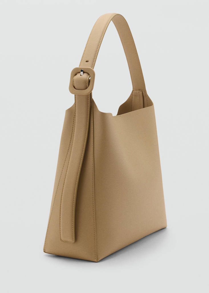 Faux-leather bucket handbag — Vanilla