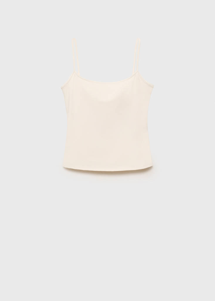 Spaghetti strap top — White
