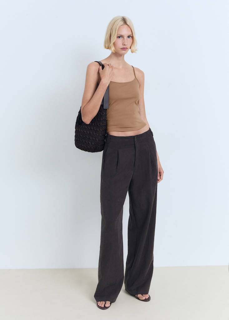 Spaghetti strap top — Brown