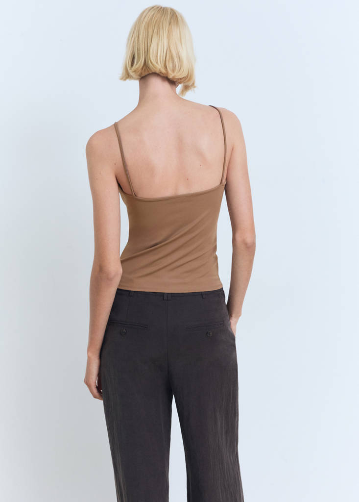 Spaghetti strap top — Brown