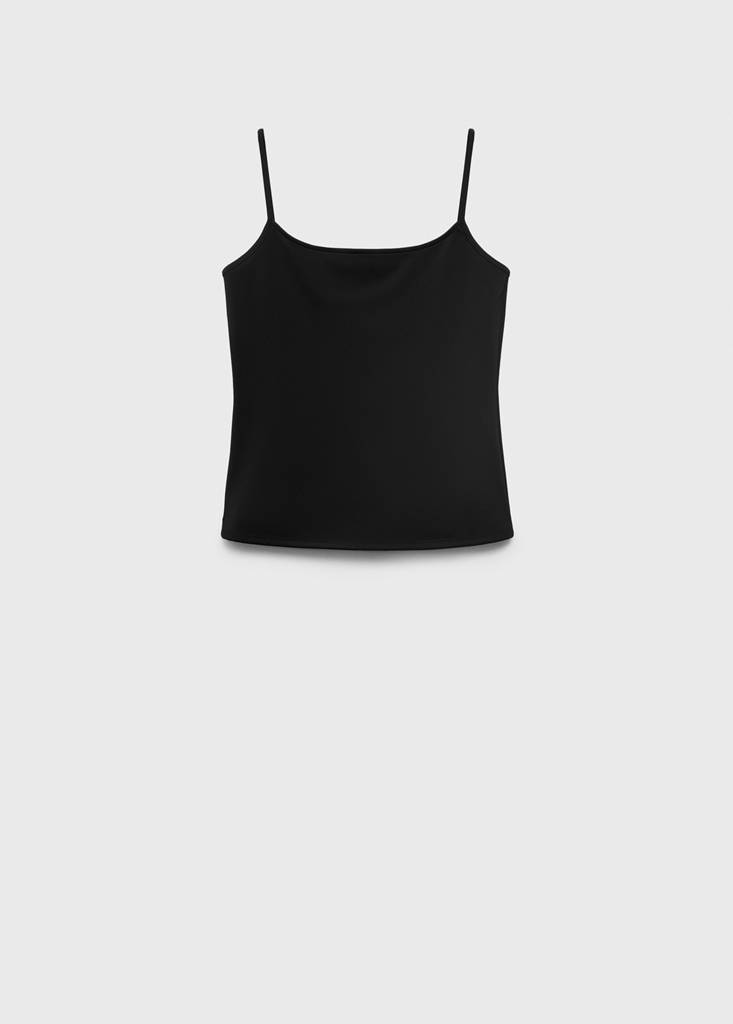 Spaghetti strap top — Black
