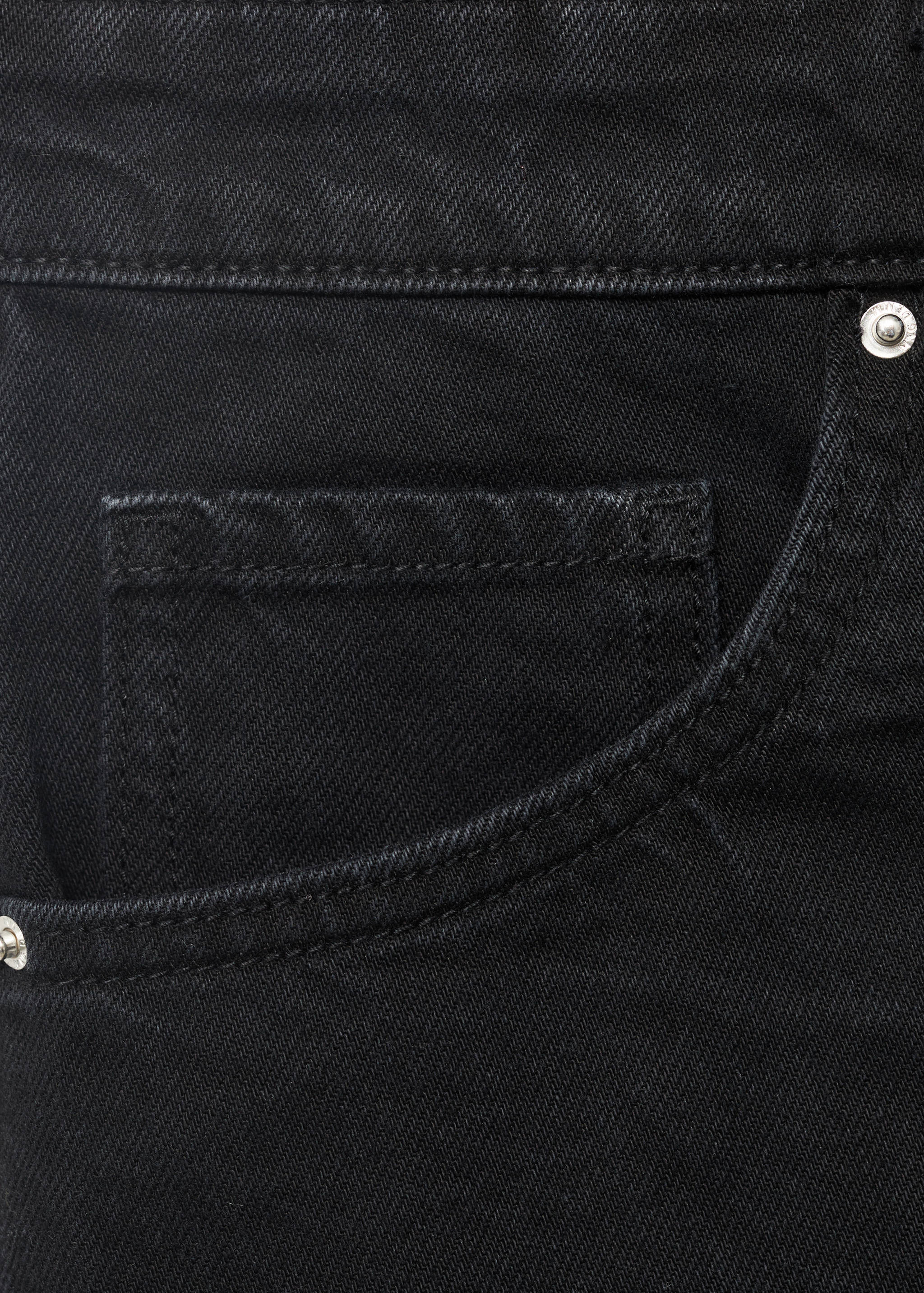 High-waisted straight-fit denim shorts - Details of the article 0