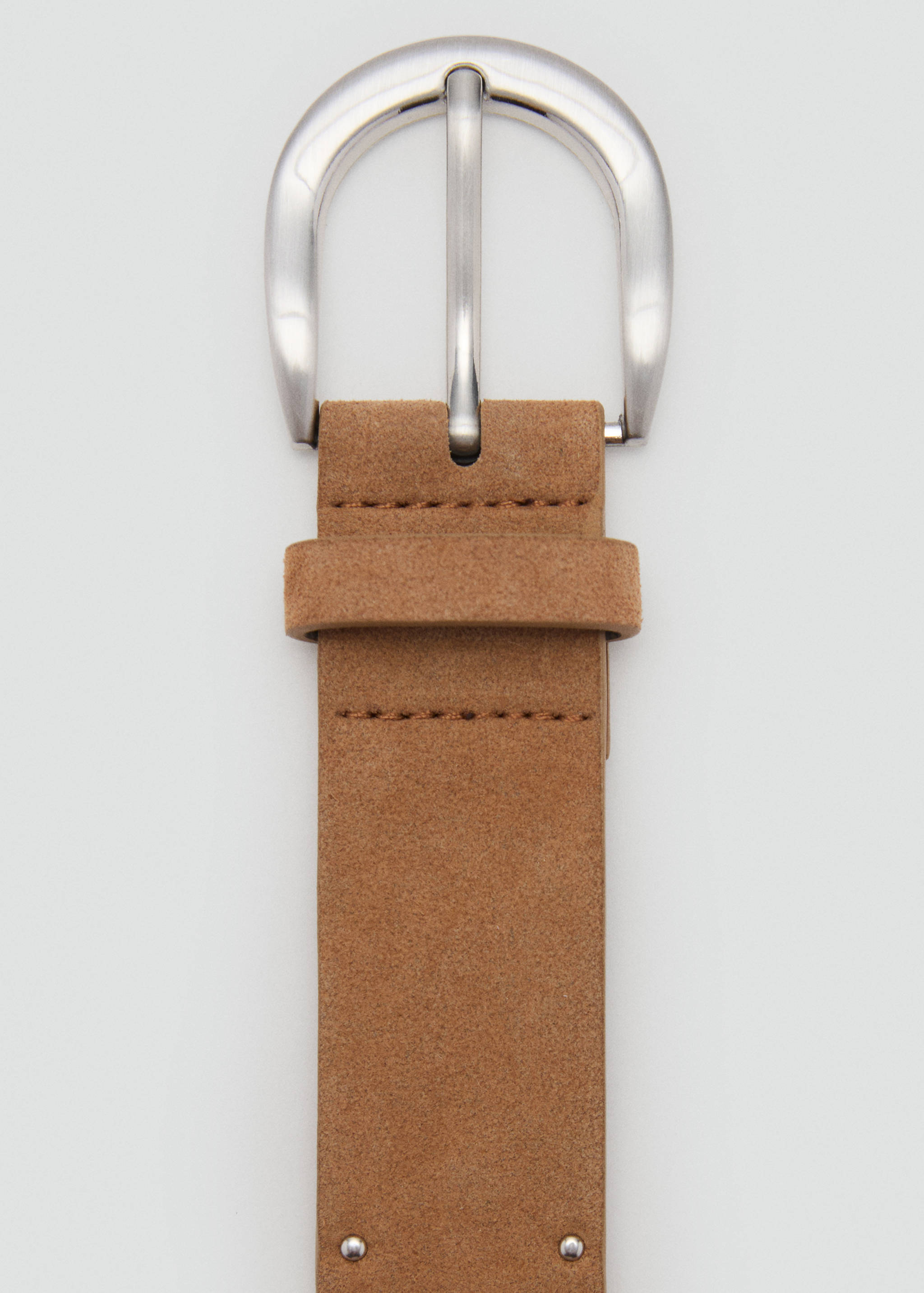 Suede belt with studs - Medium plane