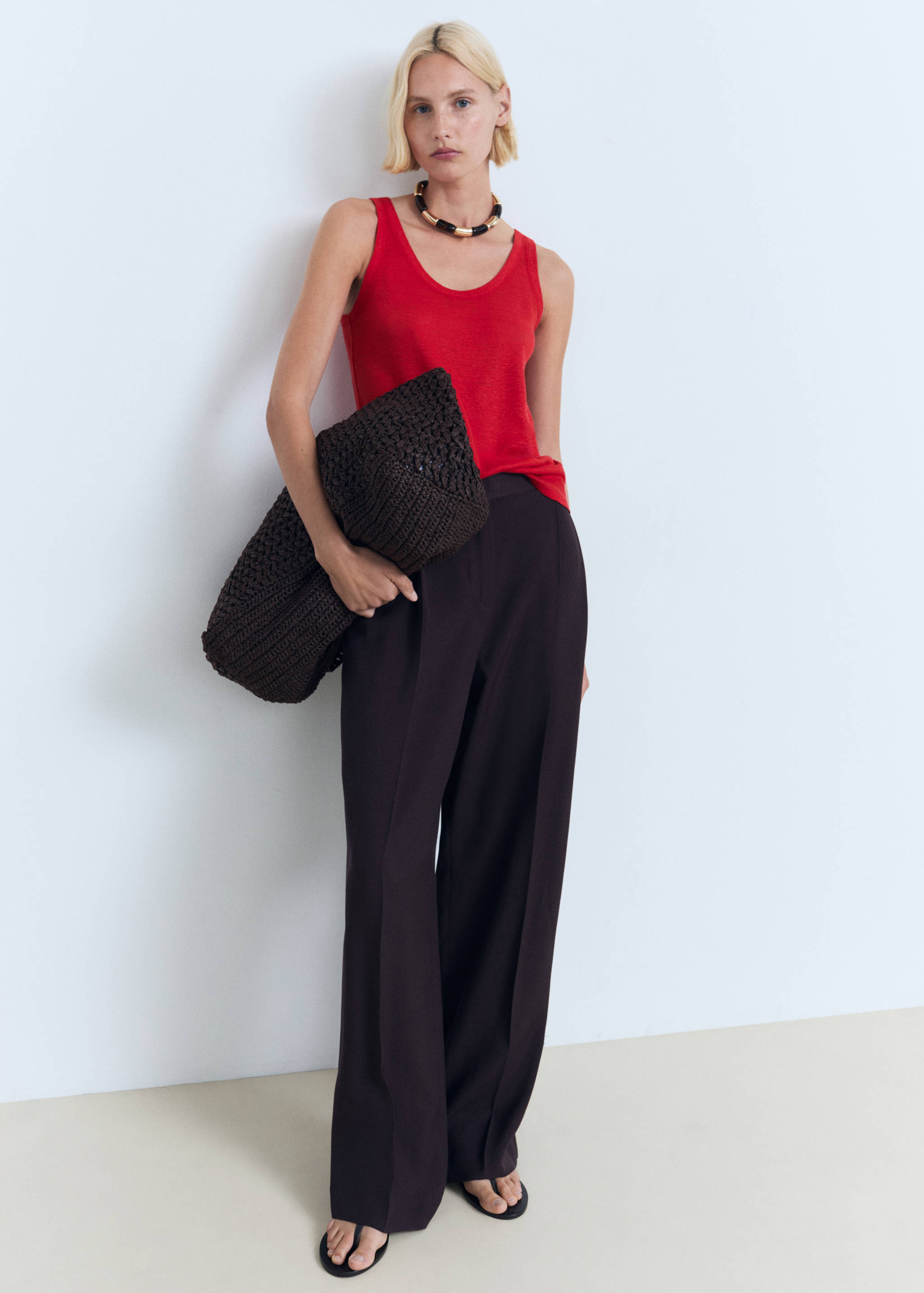 Linen top with sleeves - General plane