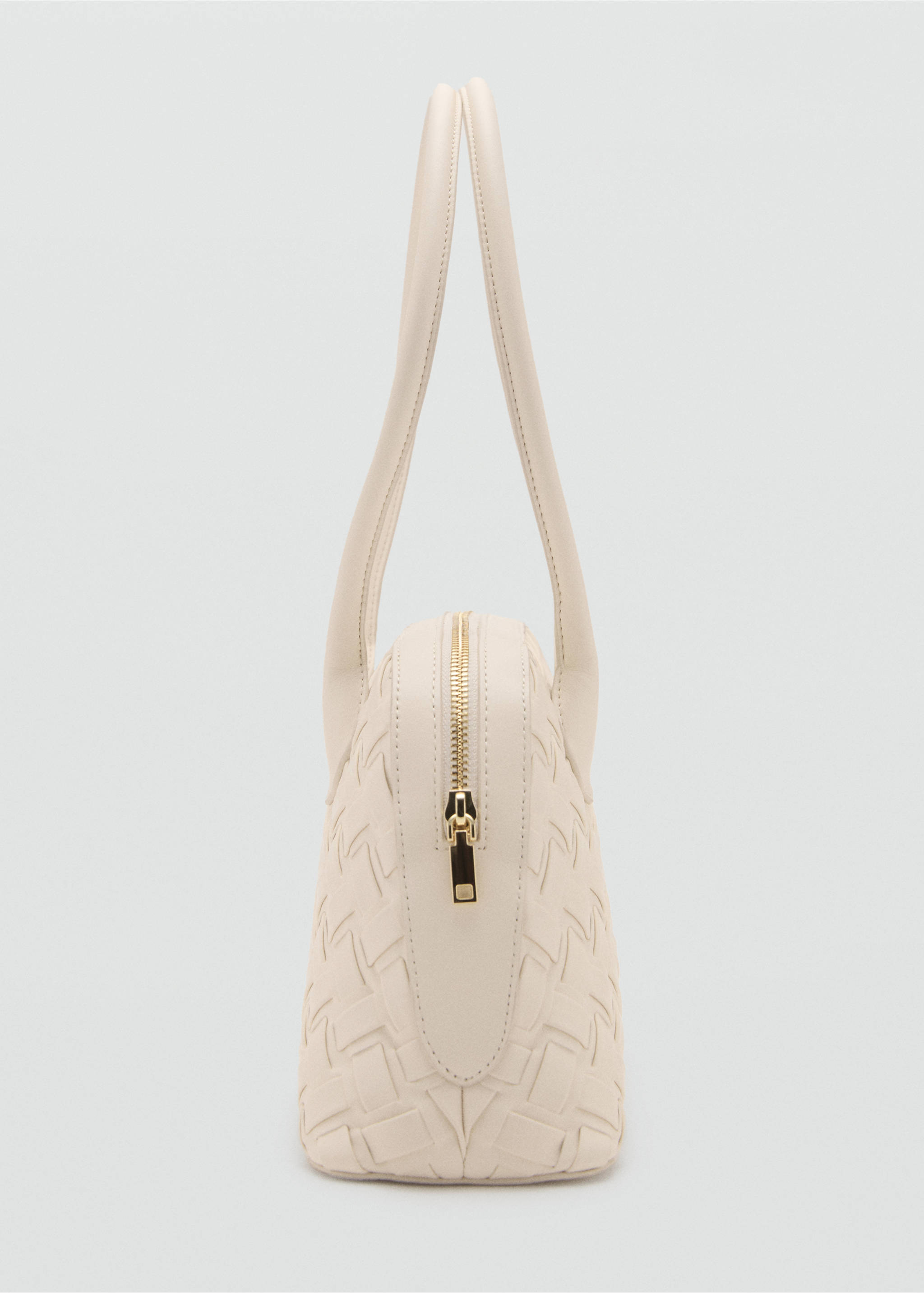 Braided bowling bag - Details of the article 1, Off White. Ref: 17071206-00.