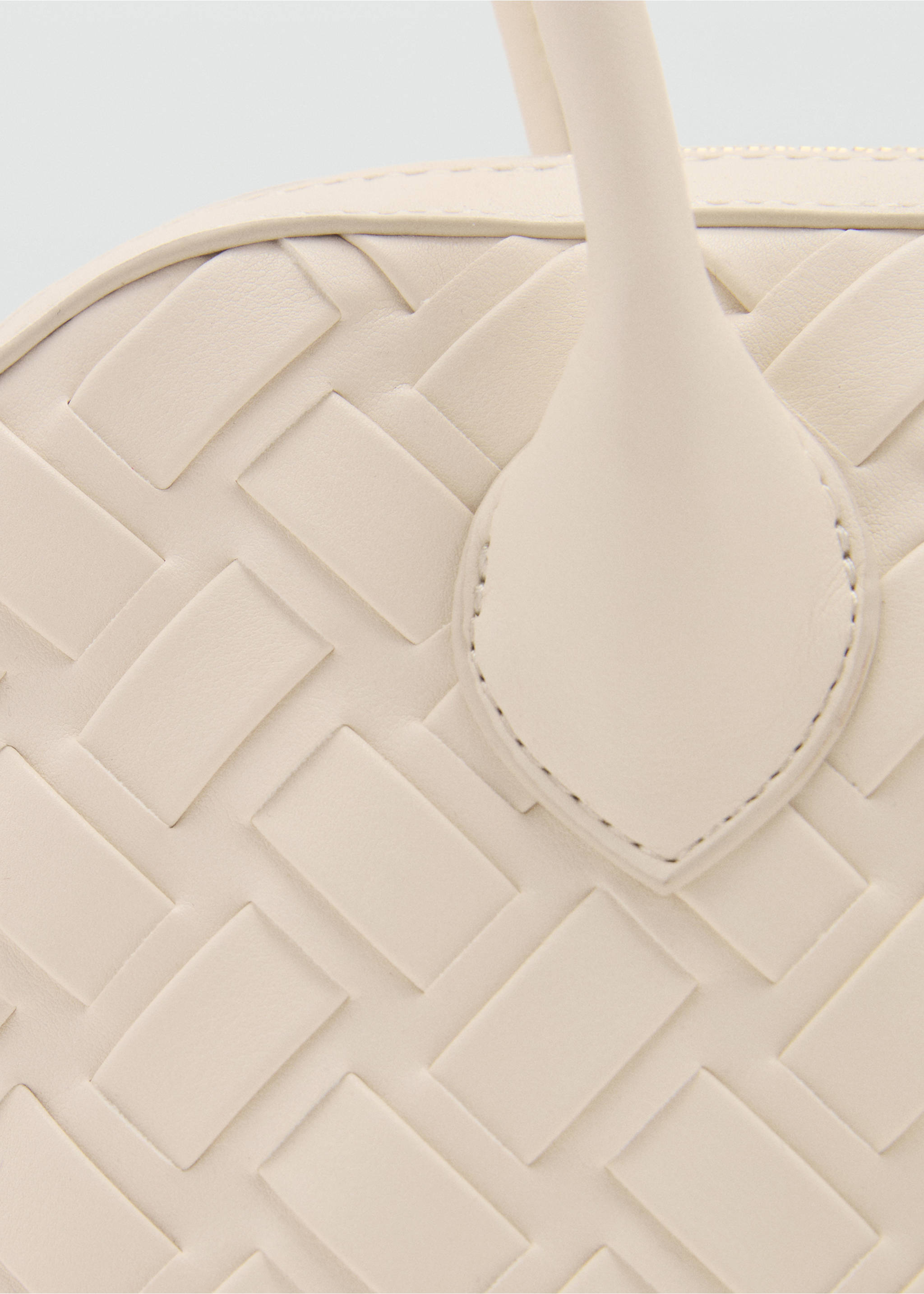 Braided bowling bag - Details of the article 2, Off White. Ref: 17071206-00.