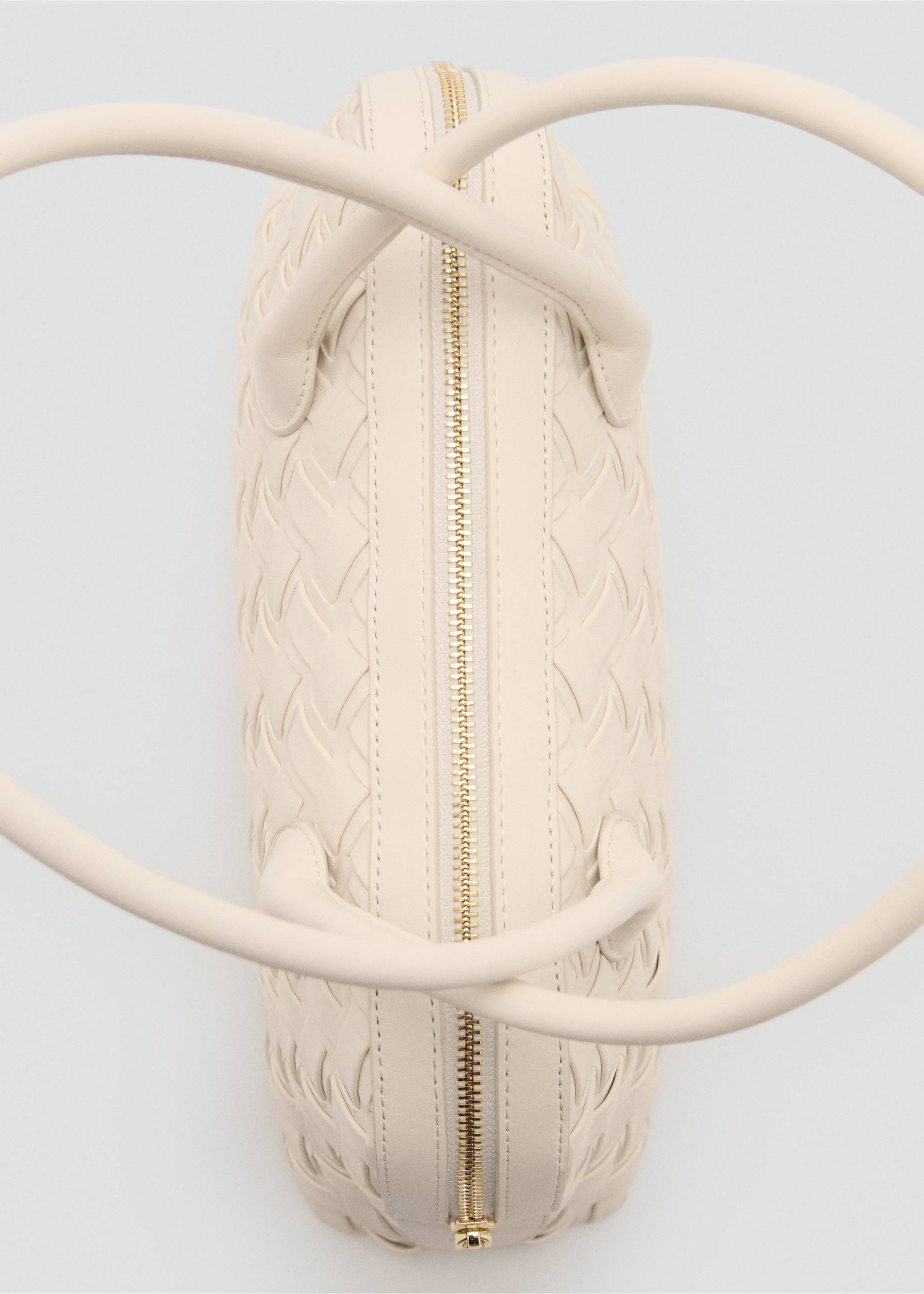 Braided bowling bag - Details of the article 3, Off White. Ref: 17071206-00.