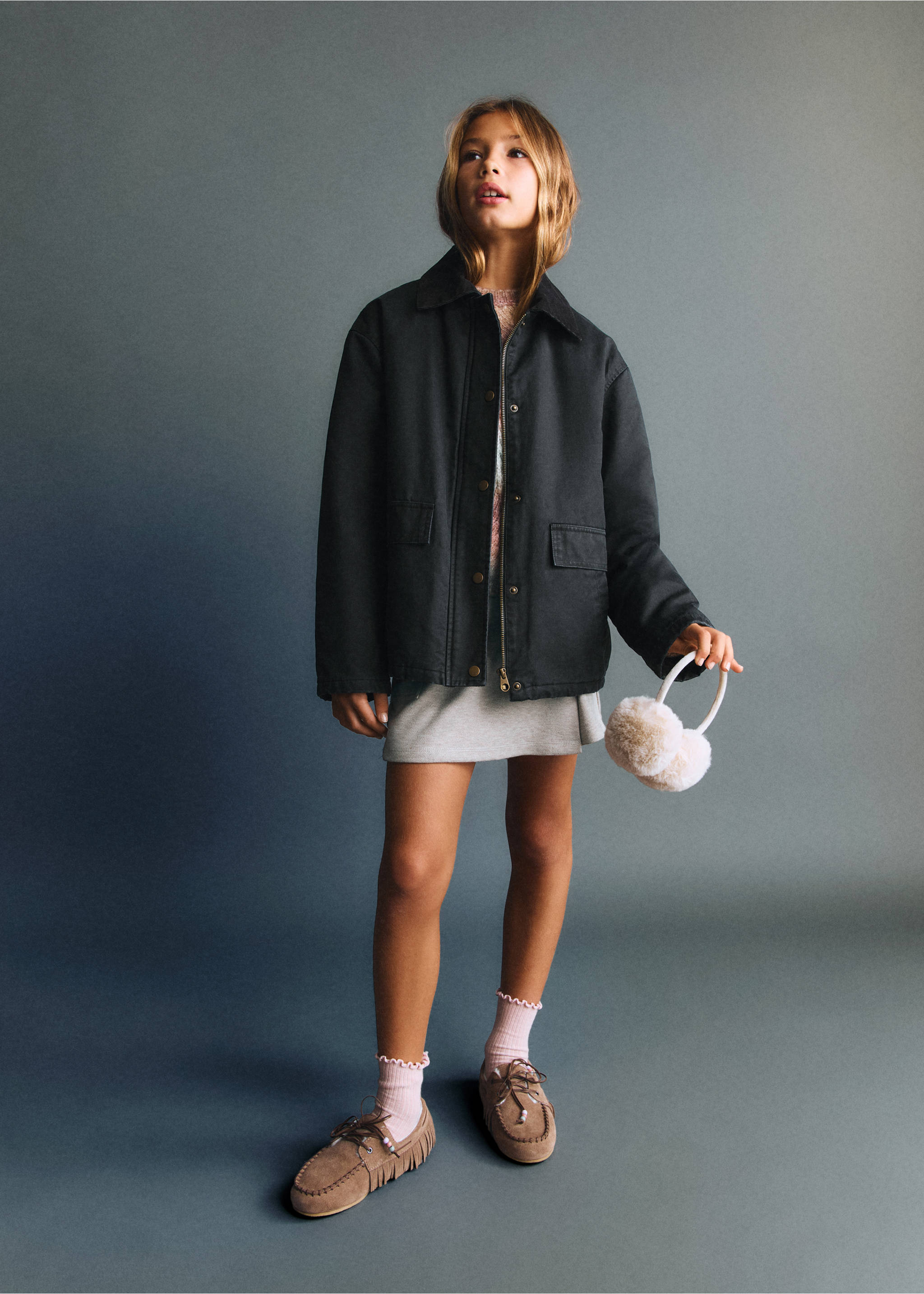 打蜡效果派克大衣 - null, 蓝色. Ref: 17071208-00.