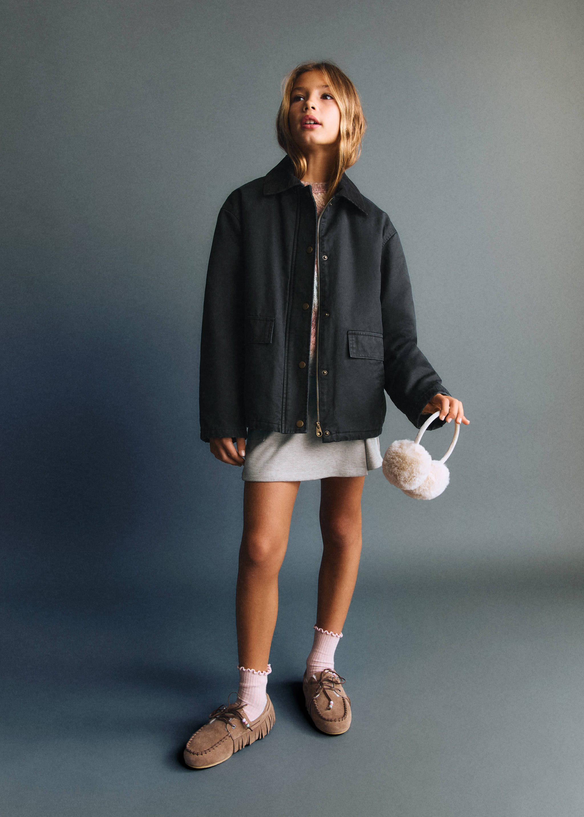 打蜡效果派克大衣 - null