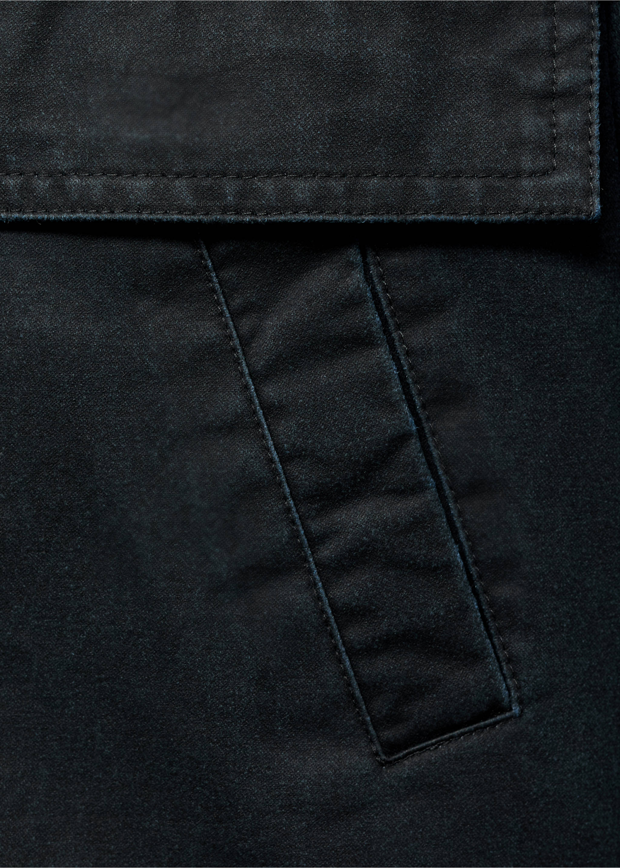 打蜡效果派克大衣 - null, 蓝色. Ref: 17071208-00.