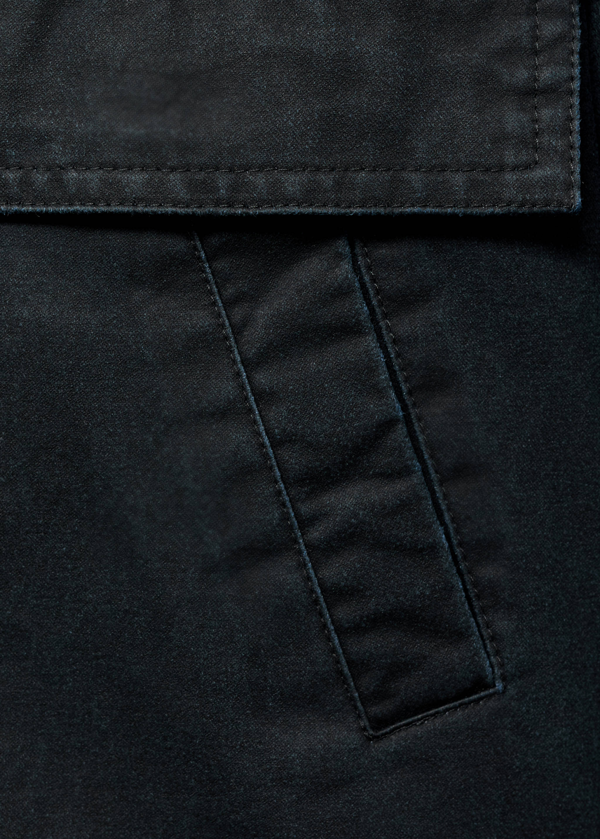 打蜡效果派克大衣 - null