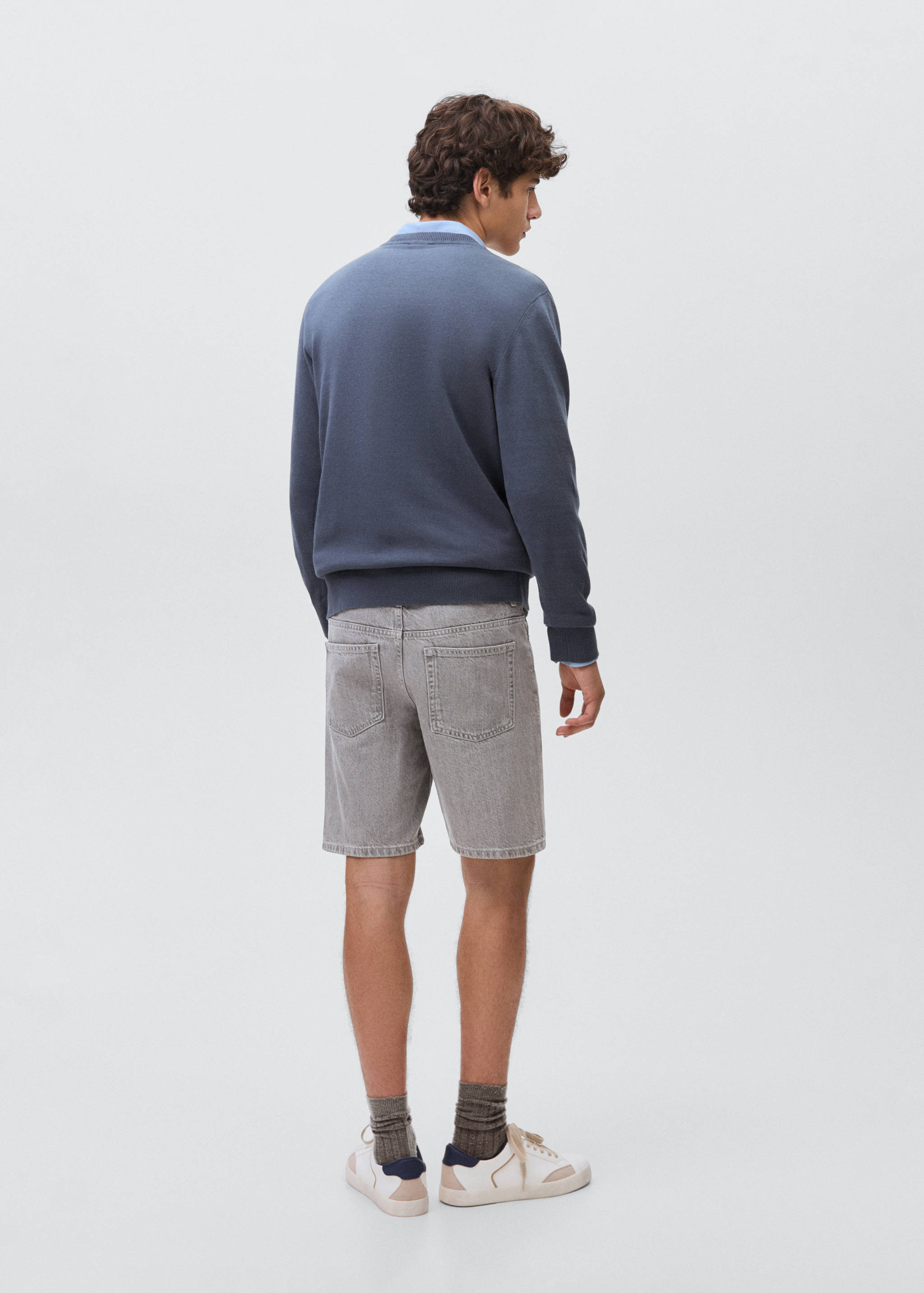 Cotton denim shorts - Reverse of the article