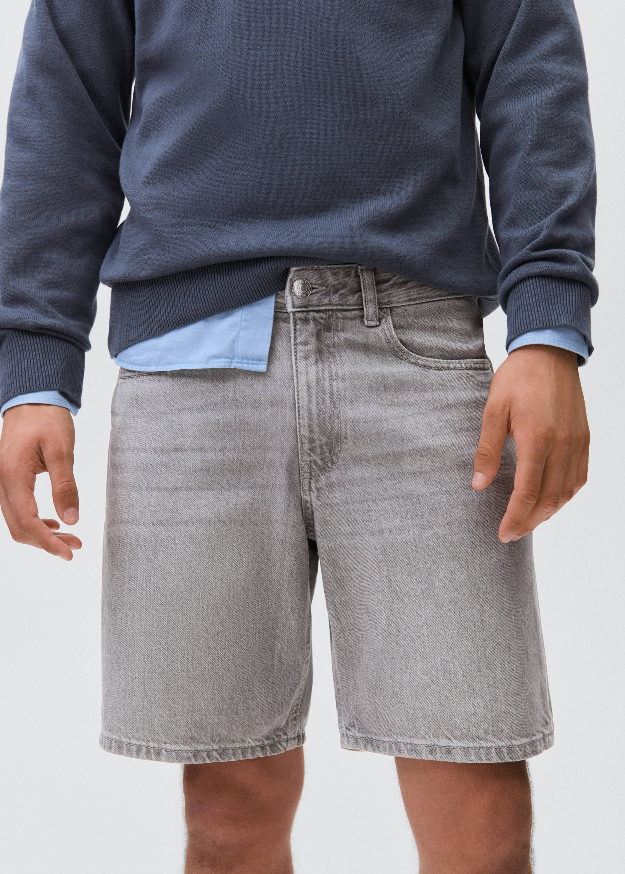 Cotton denim shorts - Details of the article 6