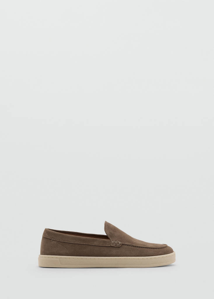 MANGO MAN - Chaussures cuir suède marron - 40
