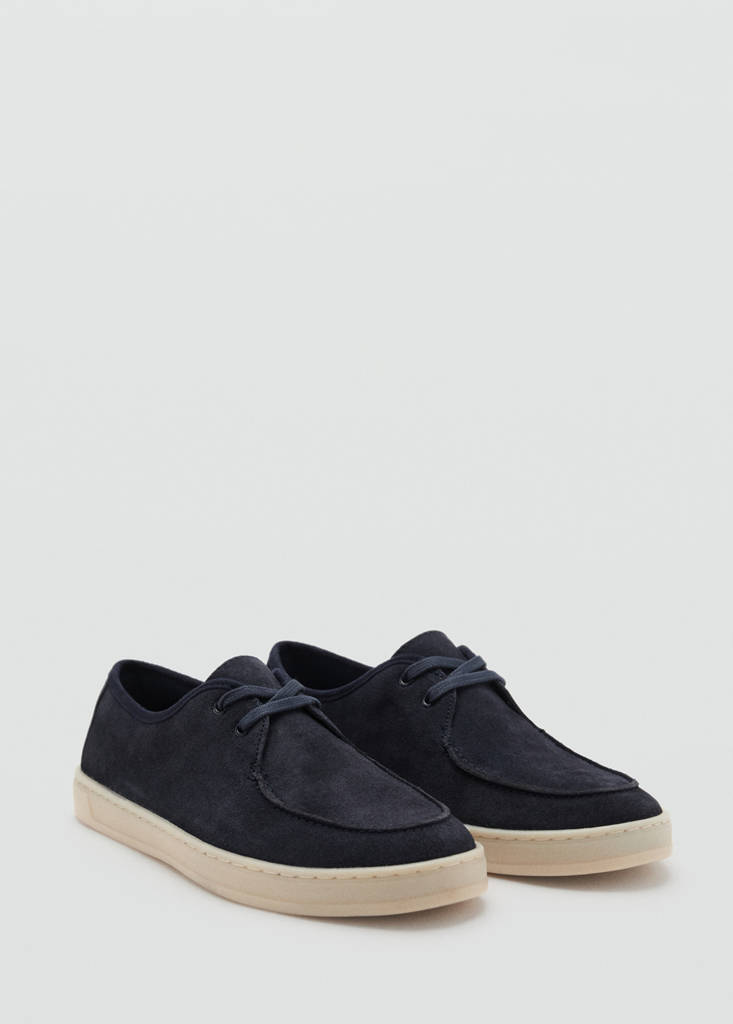Suede nautical shoes — Dark Navy