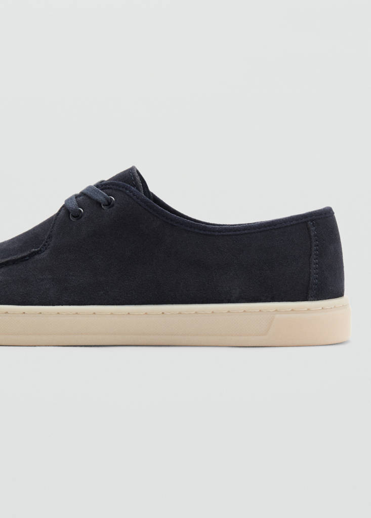 Suede nautical shoes — Dark Navy