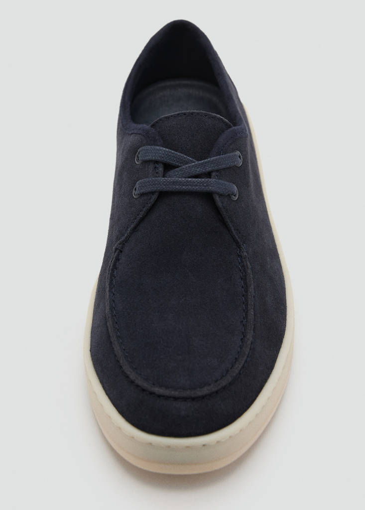 Suede nautical shoes — Dark Navy