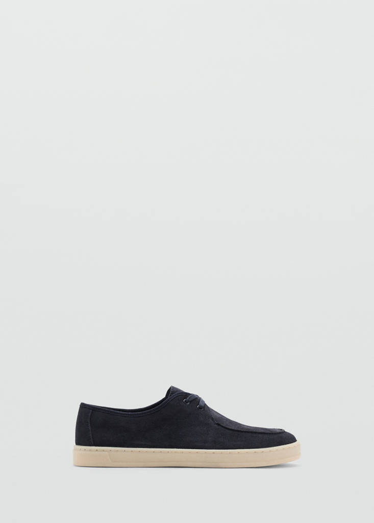 Suede nautical shoes — Dark Navy