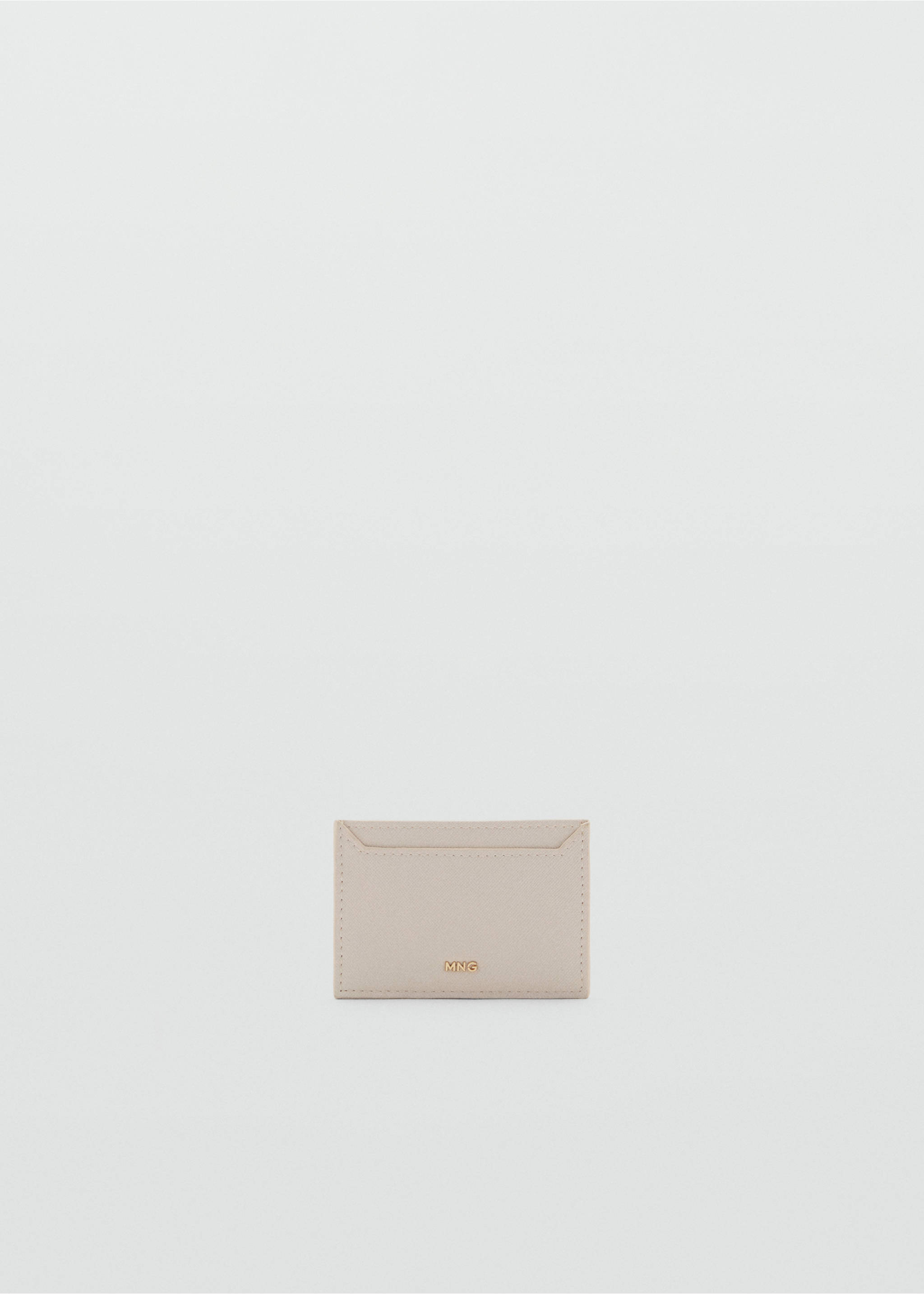 Porte-cartes effet saffiano - Article sans modèle, Blanc cassé. Ref: 17071216-00.