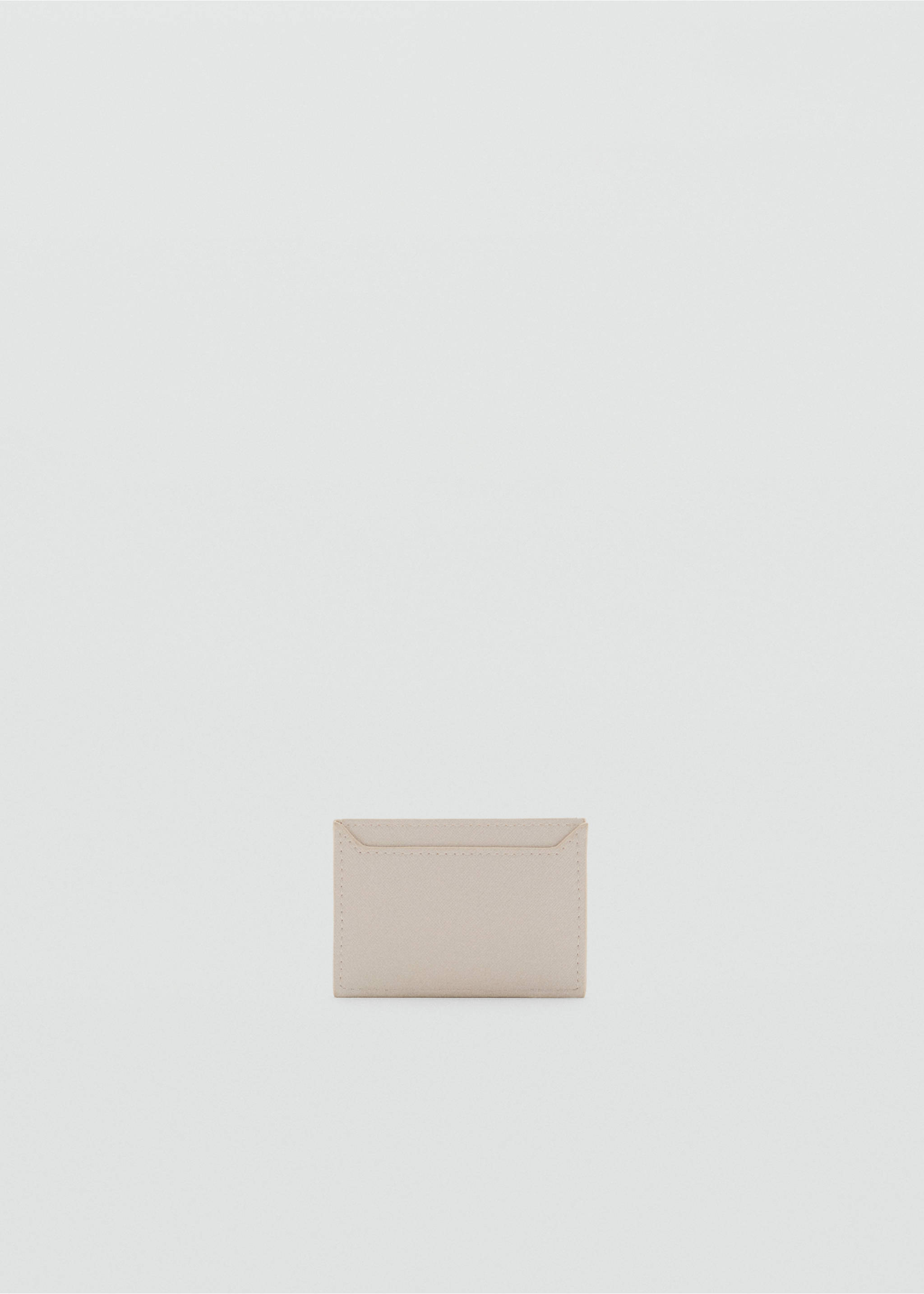 Porte-cartes effet saffiano - Plan moyen, Blanc cassé. Ref: 17071216-00.